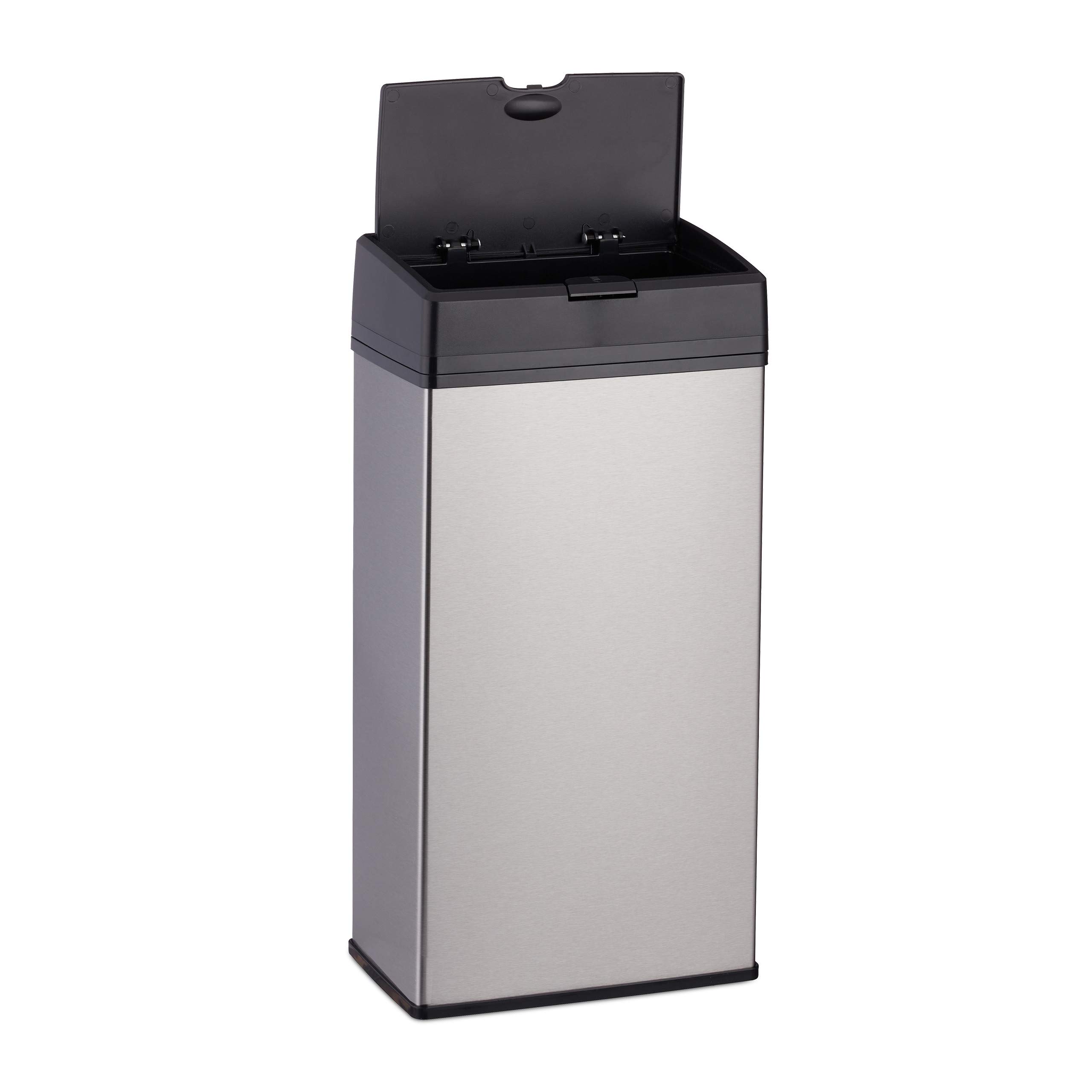 relaxdays-kosmetikeimer-edelstahl-6-liter-m-lleimer-push-funktion-silber-rechtec image 6