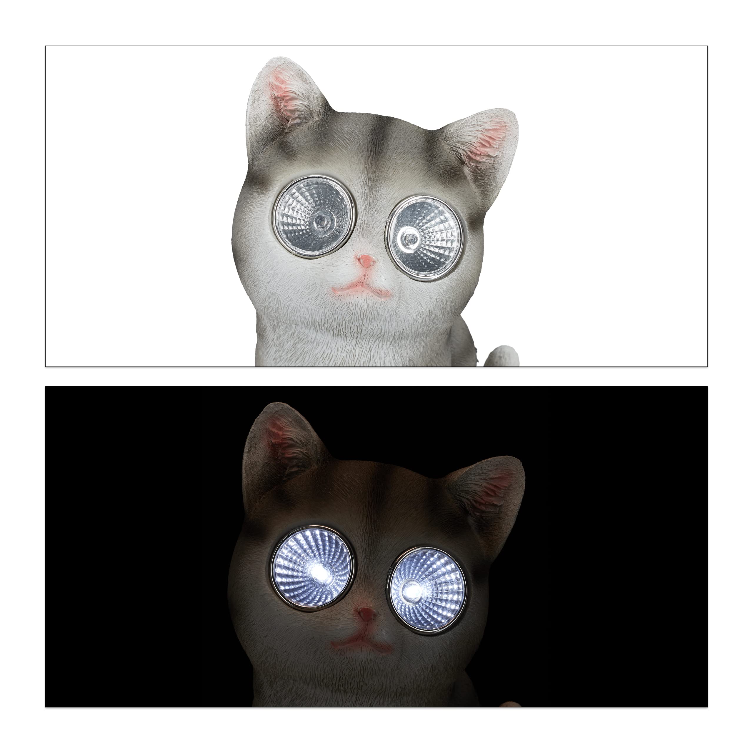 relaxdays-gartenfigur-katze-led-solar-23-x-12-x-14-cm-grau image 7