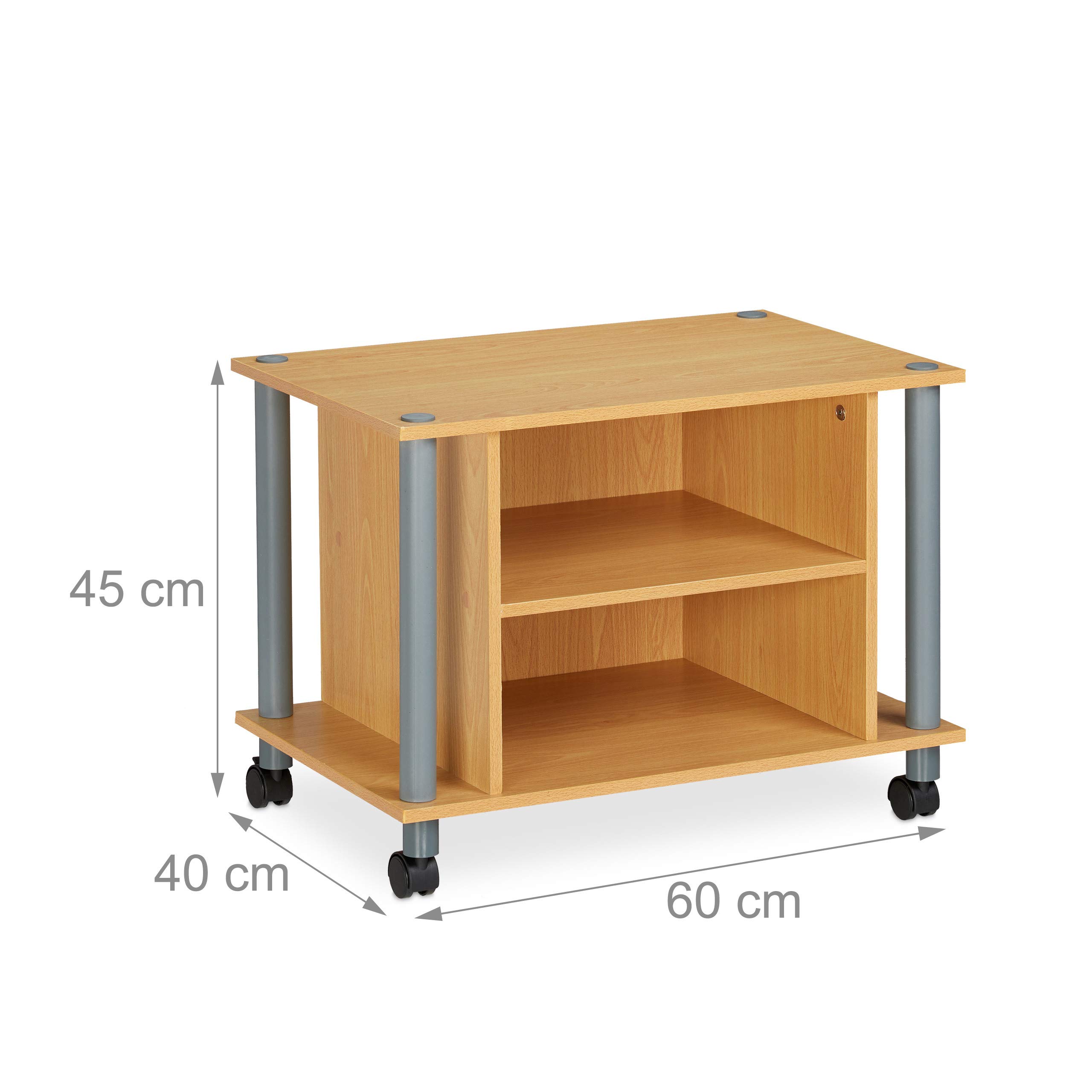 relaxdays-tv-tisch-mit-rollen-2-f-cher-fahrbarer-fernsehtisch-holzoptik-45-x-60- image 4