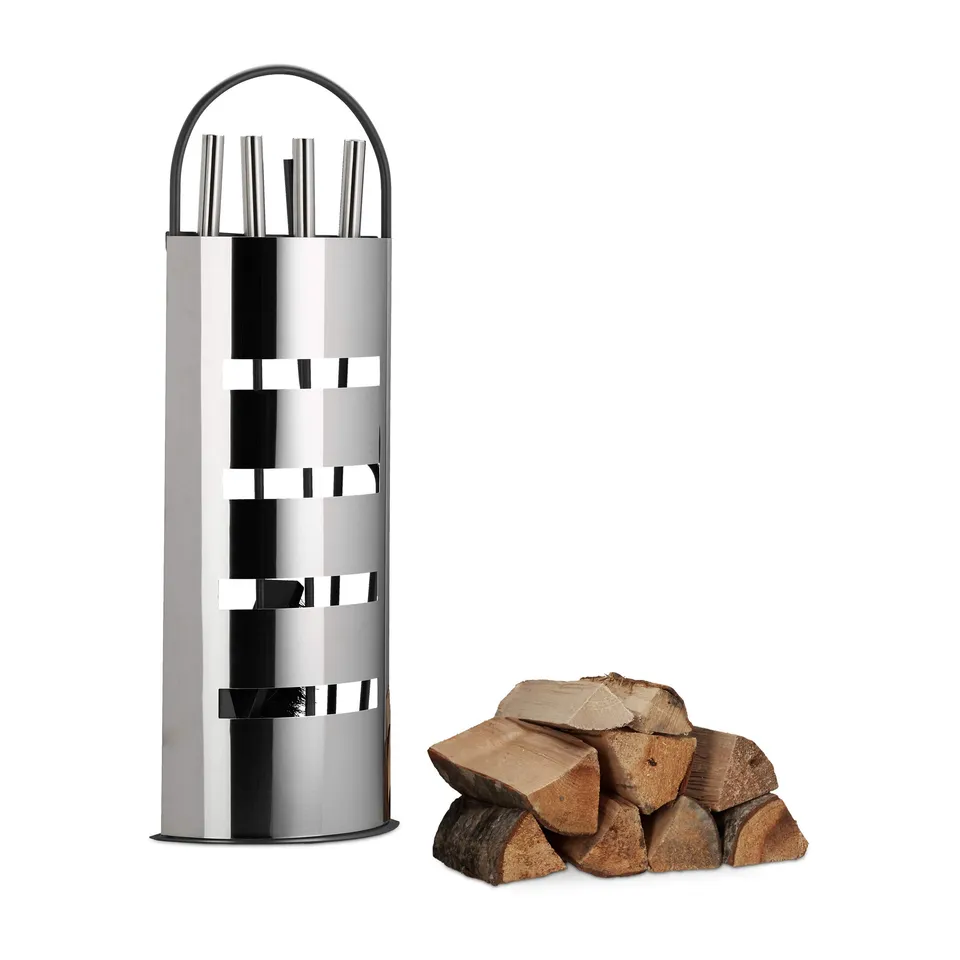 relaxdays-kaminbesteck-set-5-teilig-gusseisen-grau-silber-66x23x15-cm image 1