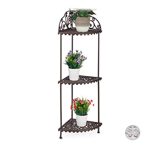 relaxdays-eck-pflanzenregal-braun-gusseisen-3-stufen-106-x-42-x-31-cm image 8