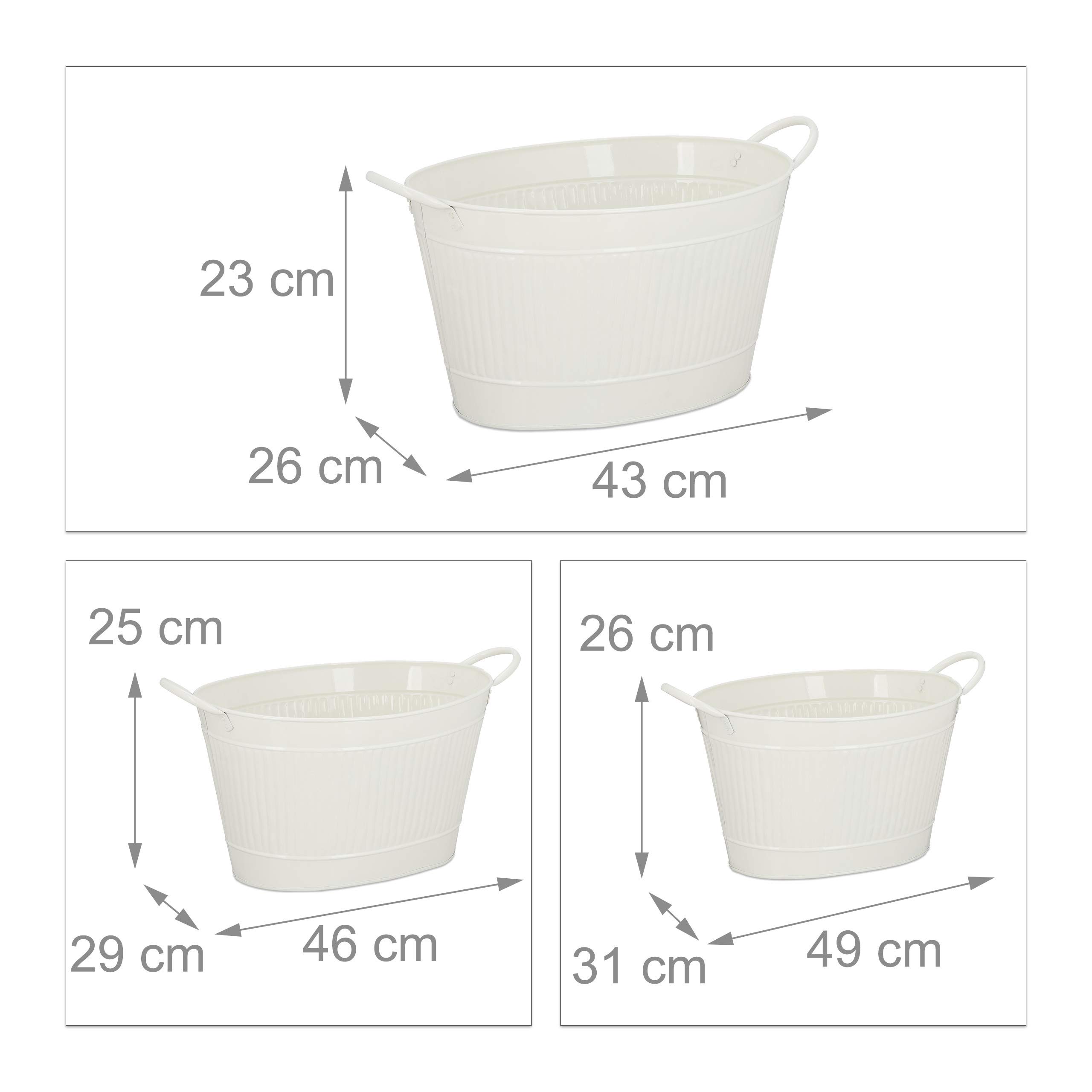 relaxdays-metallwanne-3er-set-oval-vintage-creme-12-18-22-liter-wasserdicht image 4