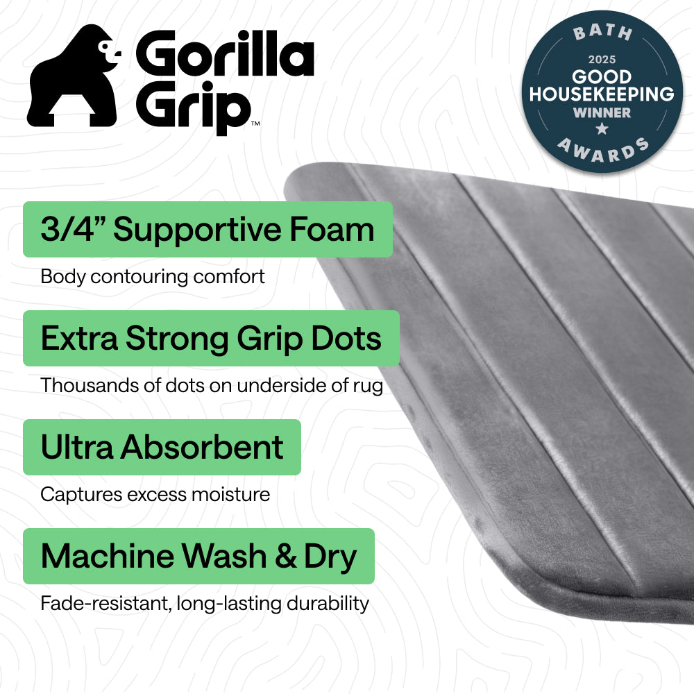 gorilla-grip-striped-bath-rug-memory-badematte-memory-foam-samt image 6
