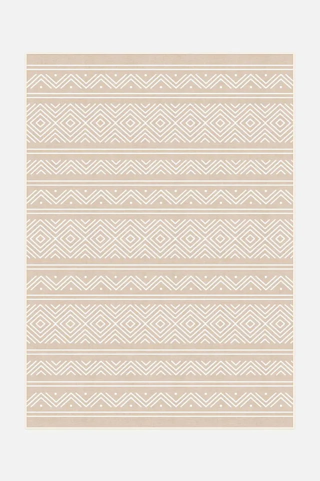 teppana-outdoor-aztek-creme-teppich-waschbarer-outdoor-teppich image 1
