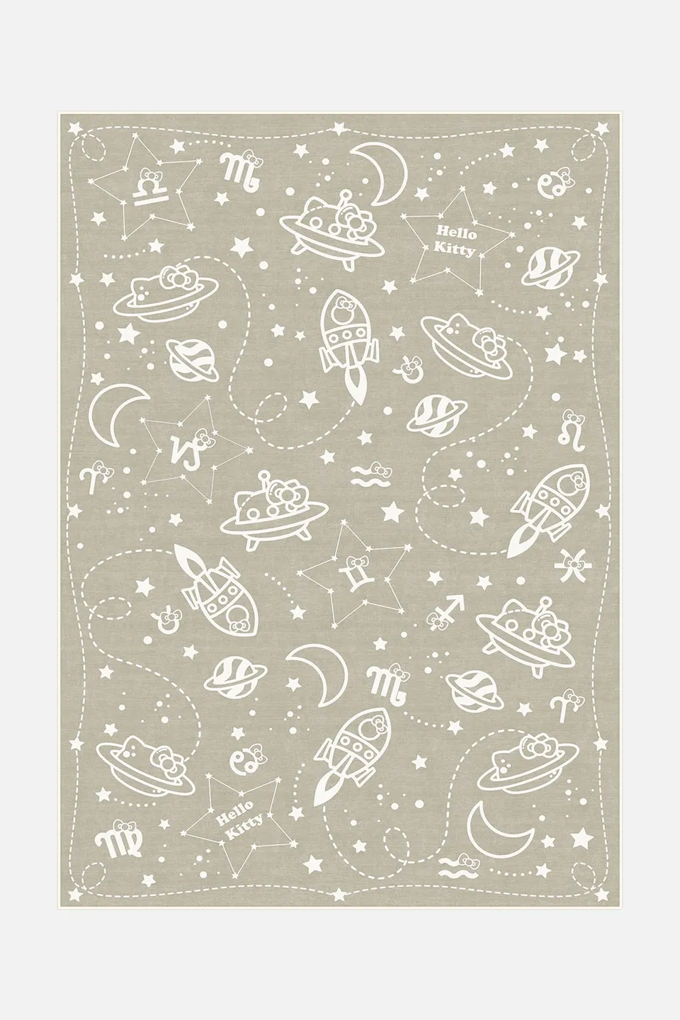 teppana-hello-kitty-sternbild-natur-teppich-waschbarer-kinder-teppich image 1