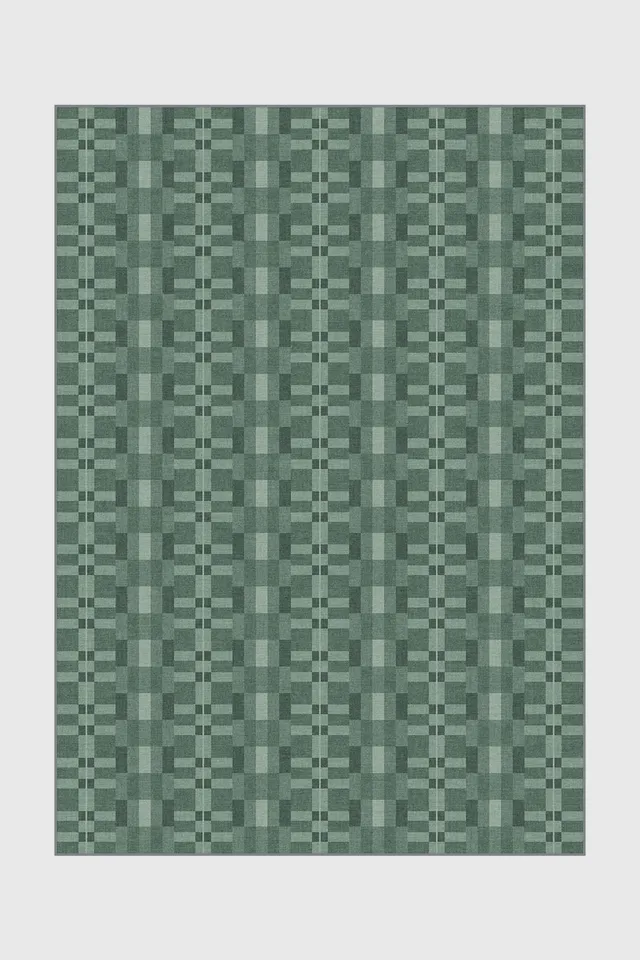teppana-viera-waldgr-n-teppich-waschbarer-indoor-teppich-gr-n-geometrisch-modern image 1