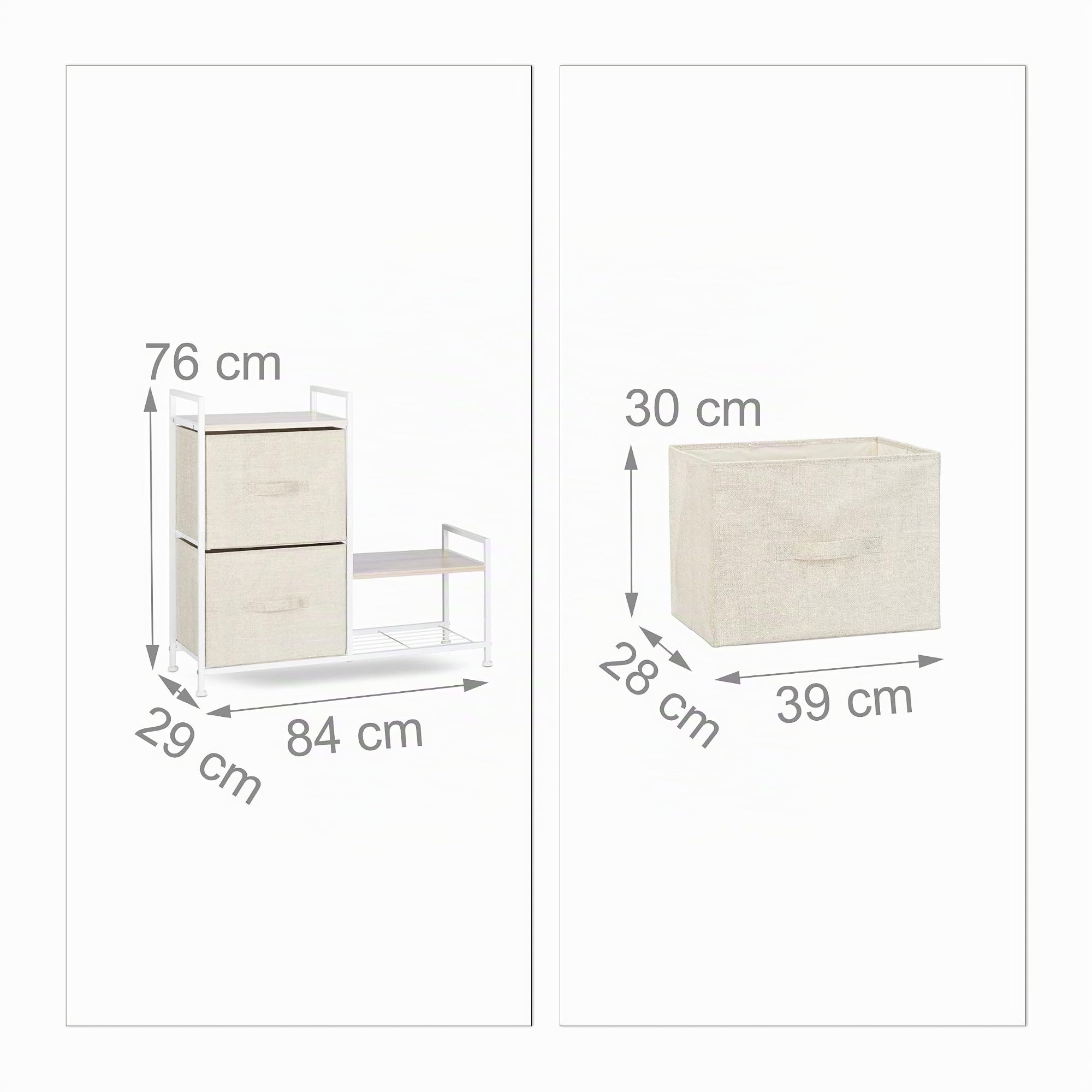 relaxdays-regalsystem-design-g-mit-2-stoff-schubladen-76-x-84-x-29-cm-beige image 3