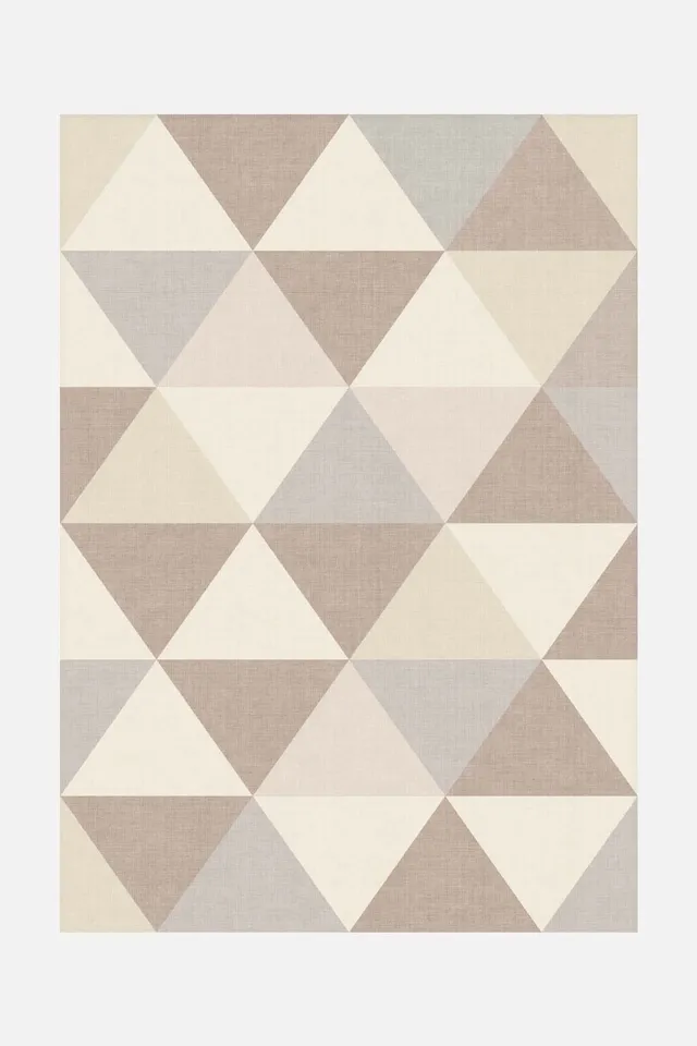 teppana-pyramide-sand-waschbarer-teppich-geometrisch image 1