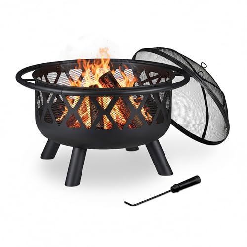relaxdays-feuerschale-xxl-63-5-cm-mit-funkenschutz-und-sch-rhaken-schwarz image 4