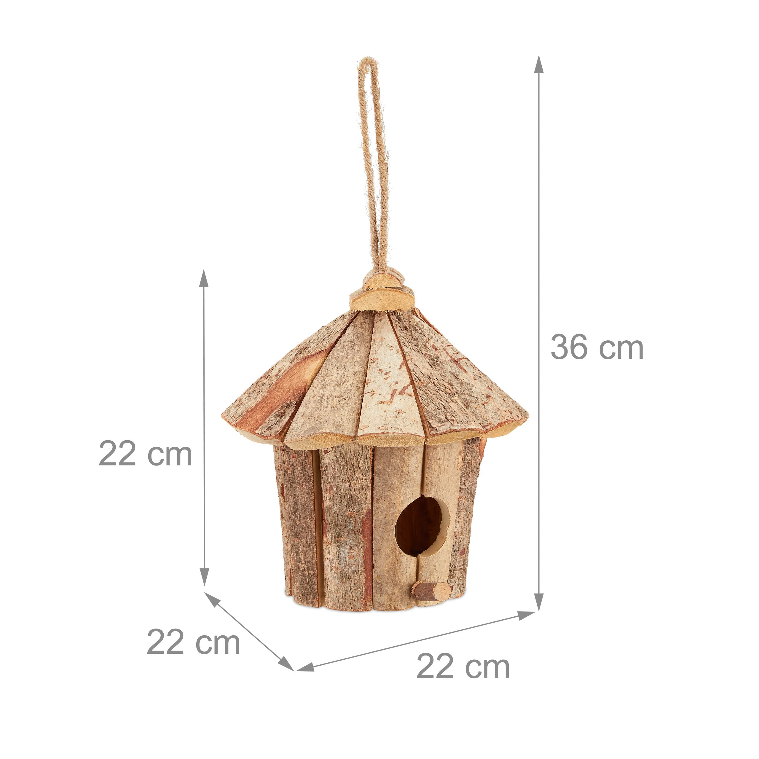 relaxdays-deko-vogelhaus-holz-natur-zum-aufh-ngen-mini-h-uschen-22x22x22-cm image 4