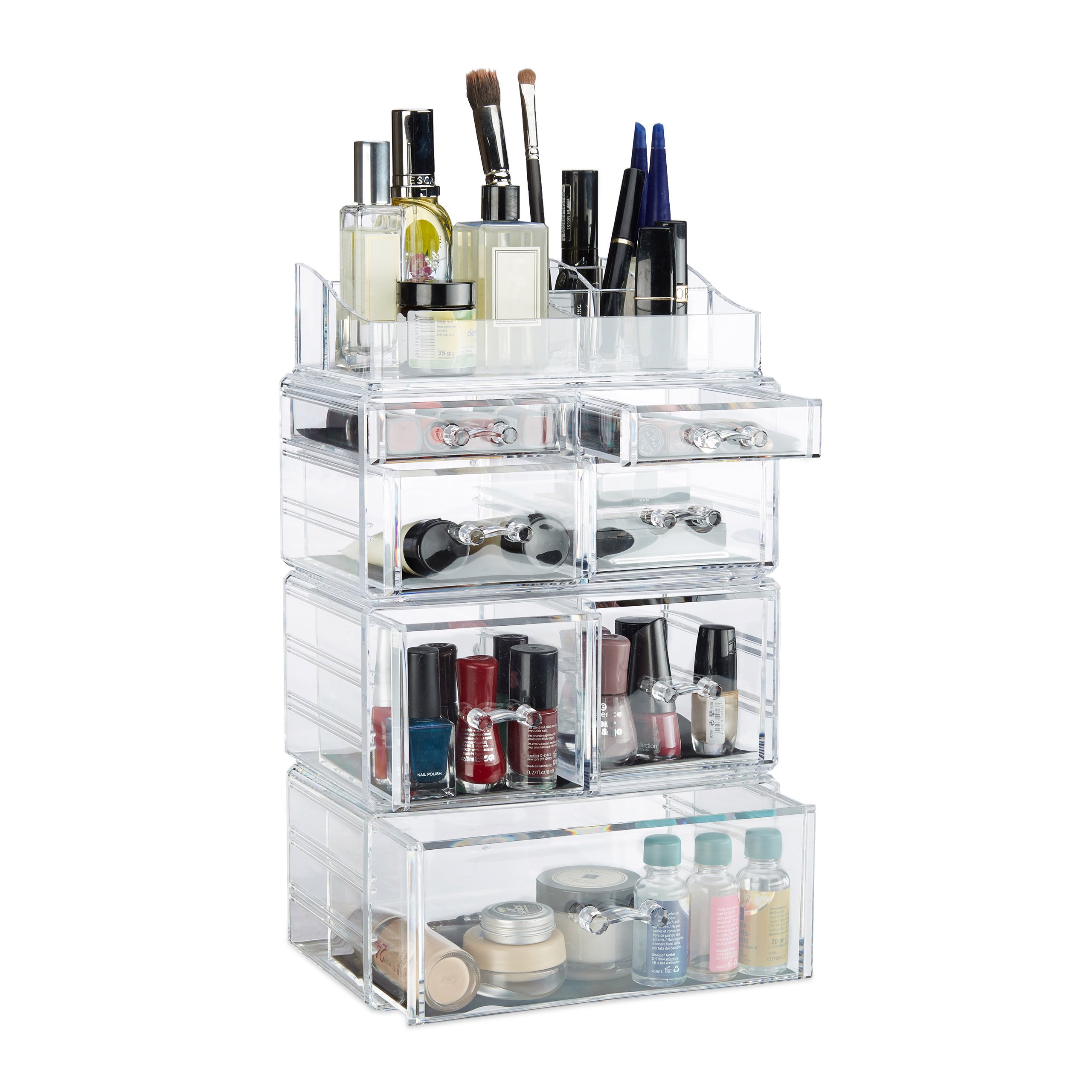 relaxdays-make-up-organizer-acryl-xxl-38-x-23-5-x-14-cm-transparent image 1