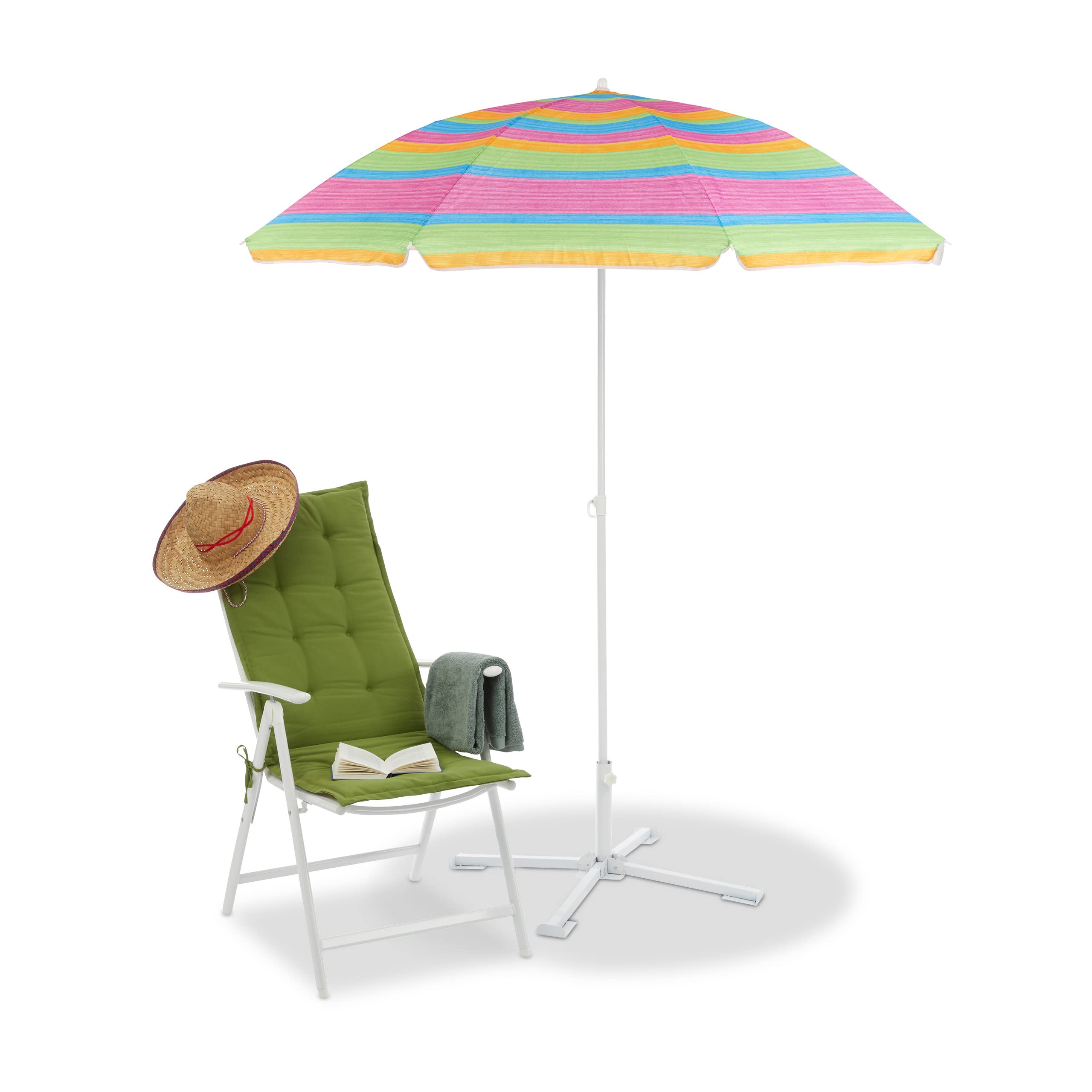 relaxdays-strandschirm-gestreift-bunt-h-henverstellbar-200-x-170-cm image 1