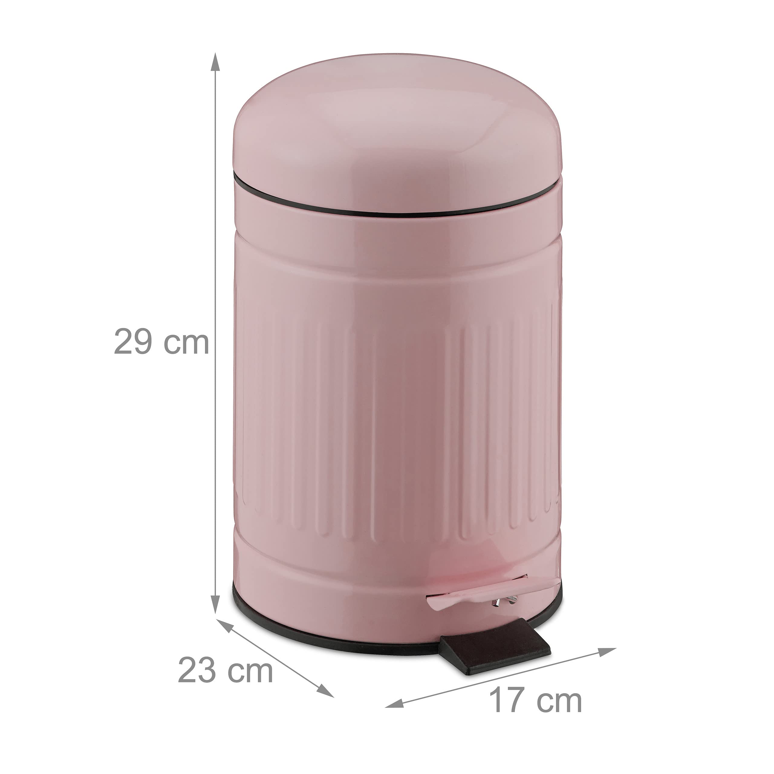 relaxdays-treteimer-3-liter-metall-mit-absenkautomatik-ros image 4