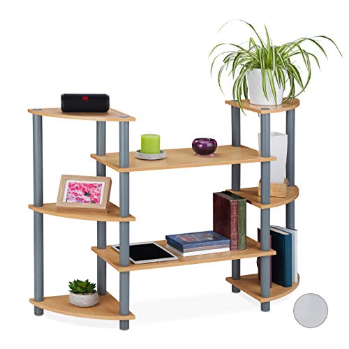 relaxdays-wohnzimmer-regal-8-ablagen-tv-regal-75-5-x-106-5-x-30-cm-braun image 8