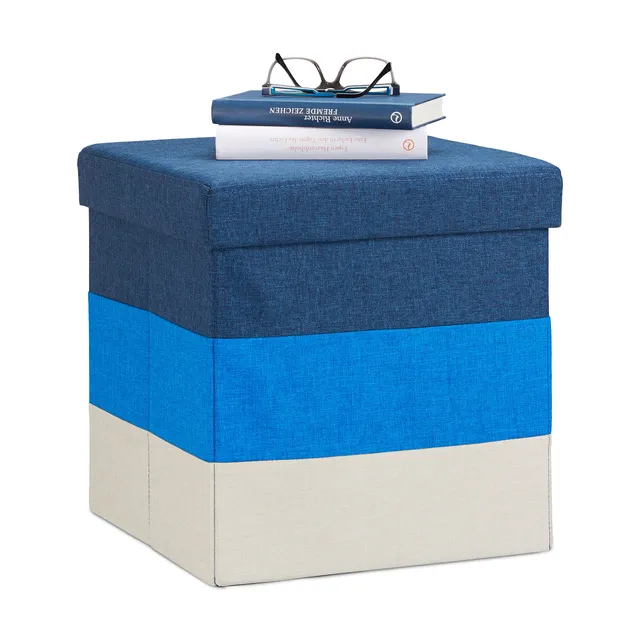relaxdays-polster-hocker-mit-stauraum-38-x-38-x-38-cm-blau-wei-gestreift image 1