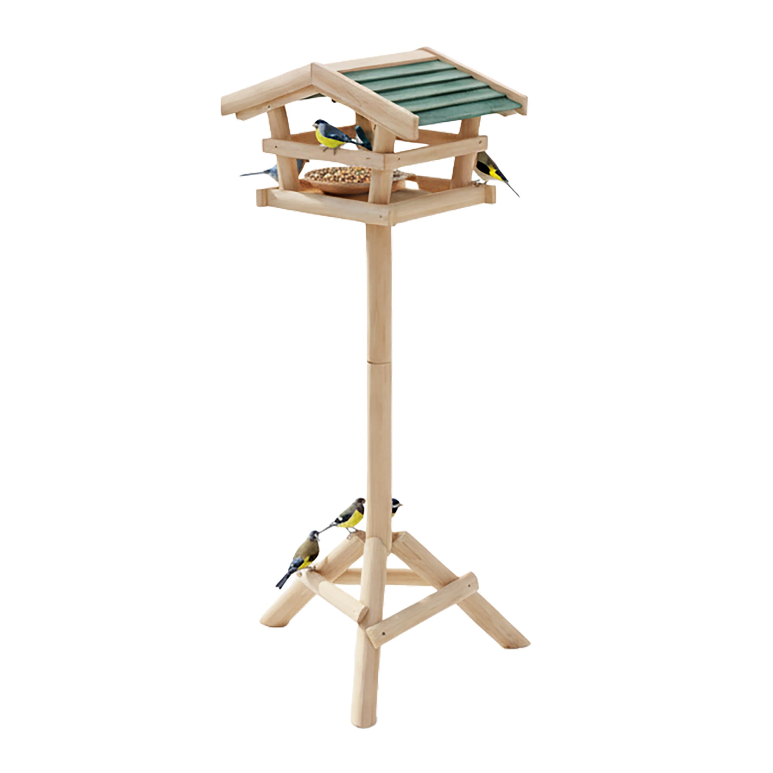 relaxdays-vogelhaus-mit-st-nder-100x37x43-cm-natur-gr-n image 1