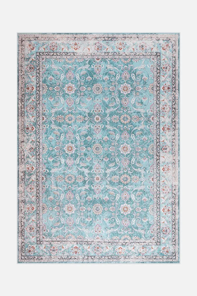 teppana-persisch-smaragd-teppich-waschbarer-indoor-teppich-nomaden-kollektion image 1