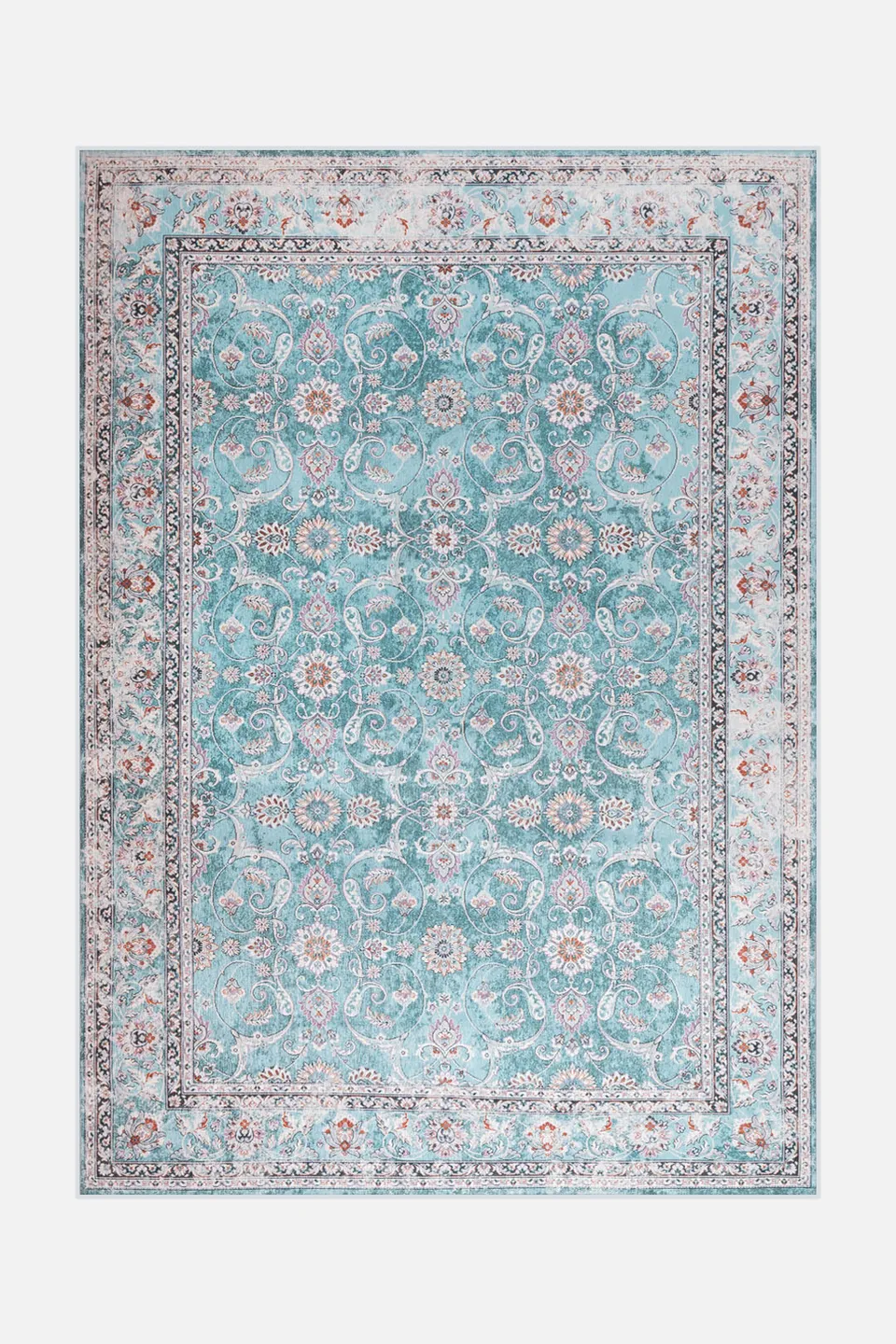 teppana-persisch-smaragd-teppich-waschbarer-indoor-teppich-nomaden-kollektion image 1