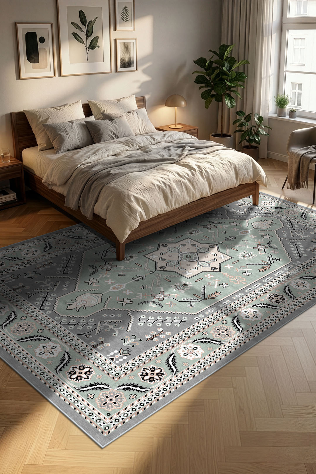 teppana-celina-mint-teppich-waschbarer-marokkanischer-teppich-mehrfarbig image 4