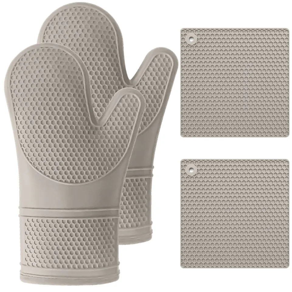 gorilla-grip-silicone-ofenhandschuh-mit-untersetzer-set image 1