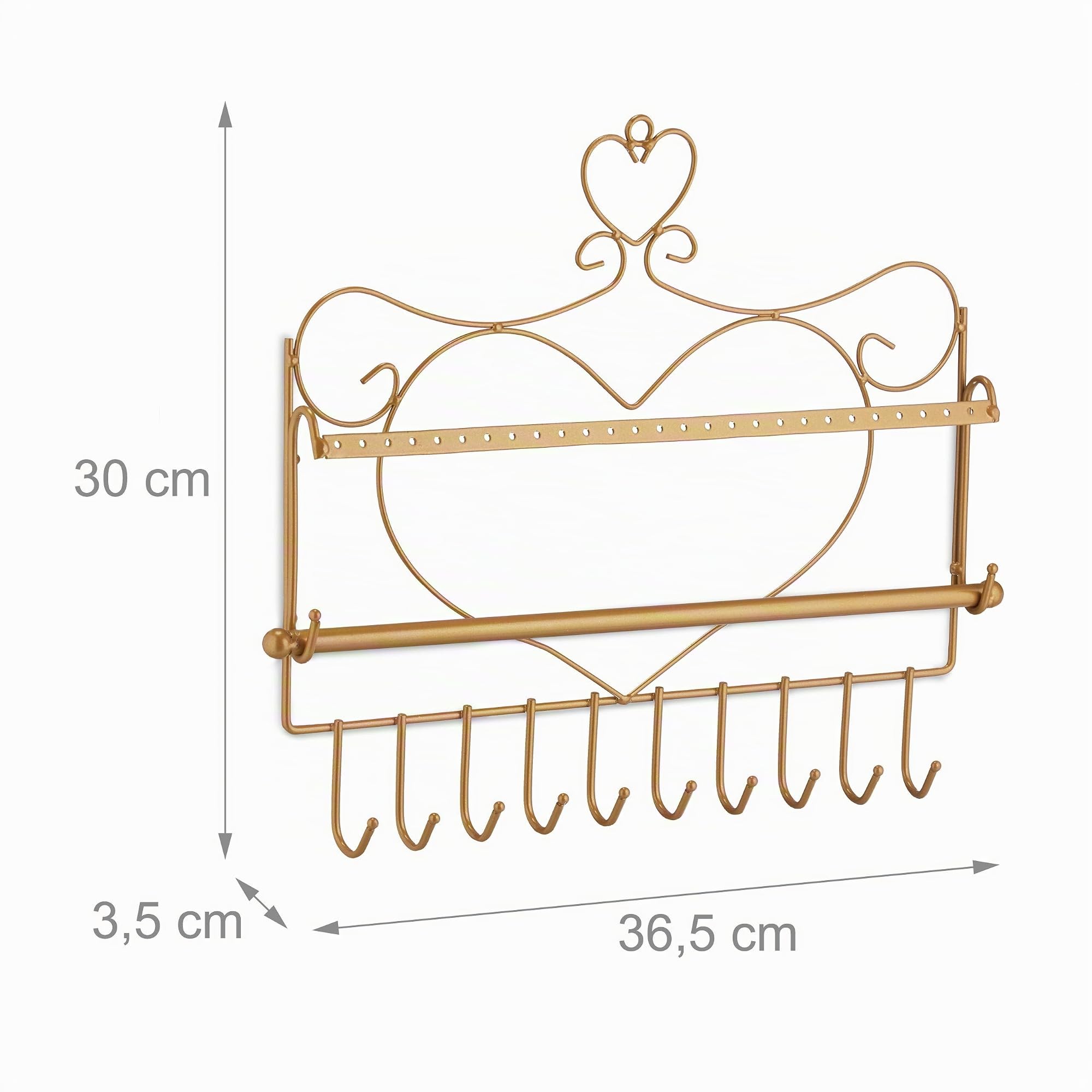 relaxdays-schmuckhalter-wand-herzform-f-r-ketten-ohrringe-30-x-36-5-cm-gold image 4