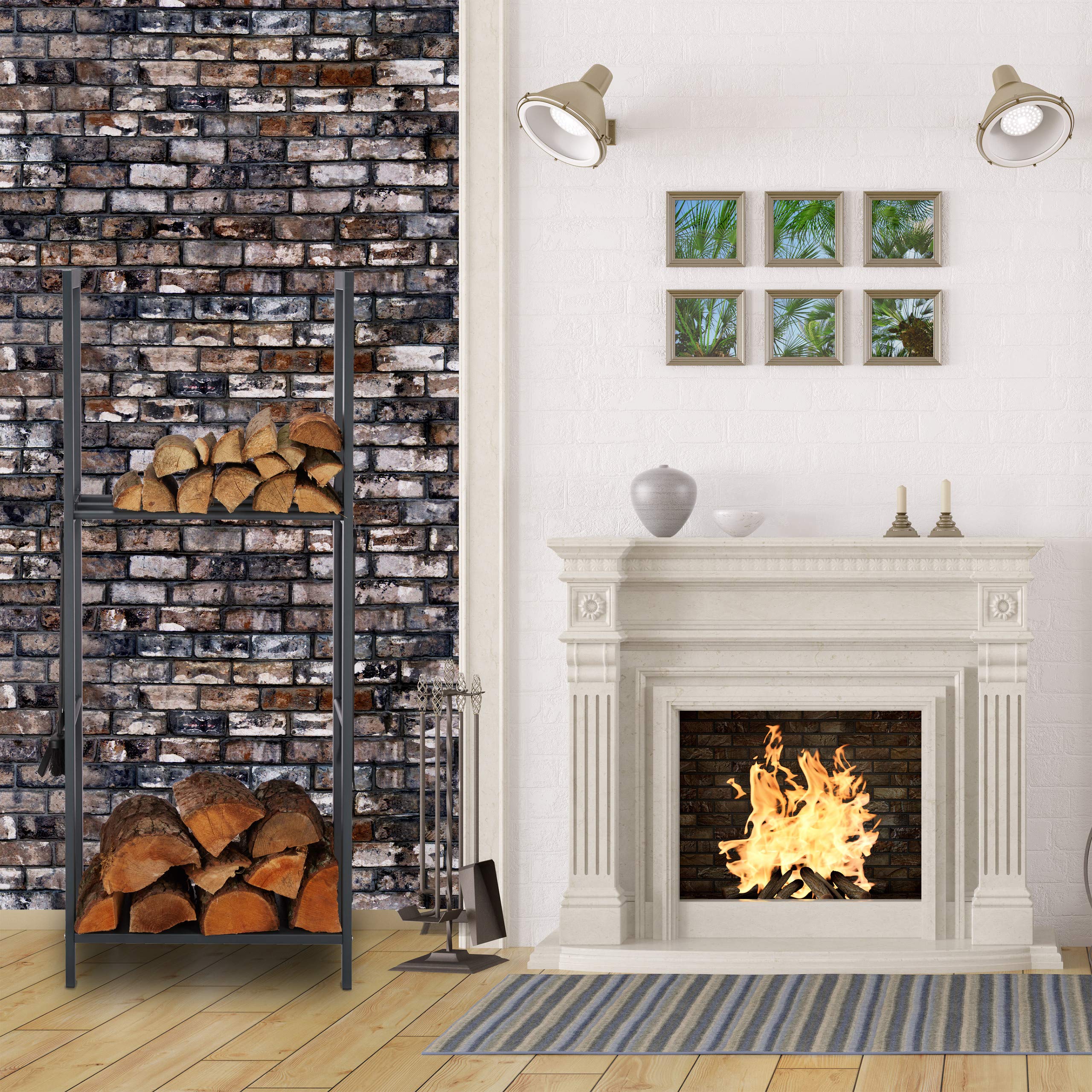relaxdays-kaminholzregal-stahl-150x40x30-cm-anthrazit image 2