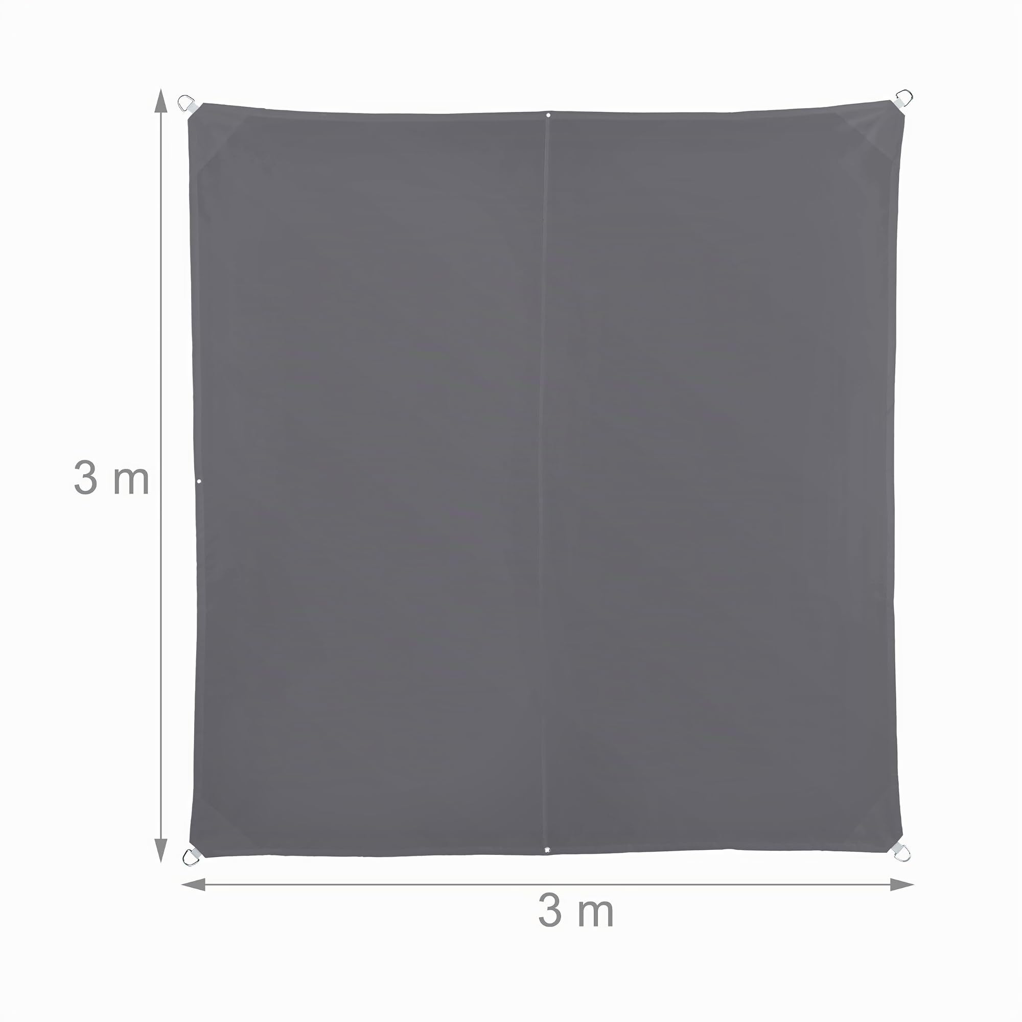 relaxdays-sonnensegel-quadratisch-3-x-3-m-wasserabweisend-grau image 4