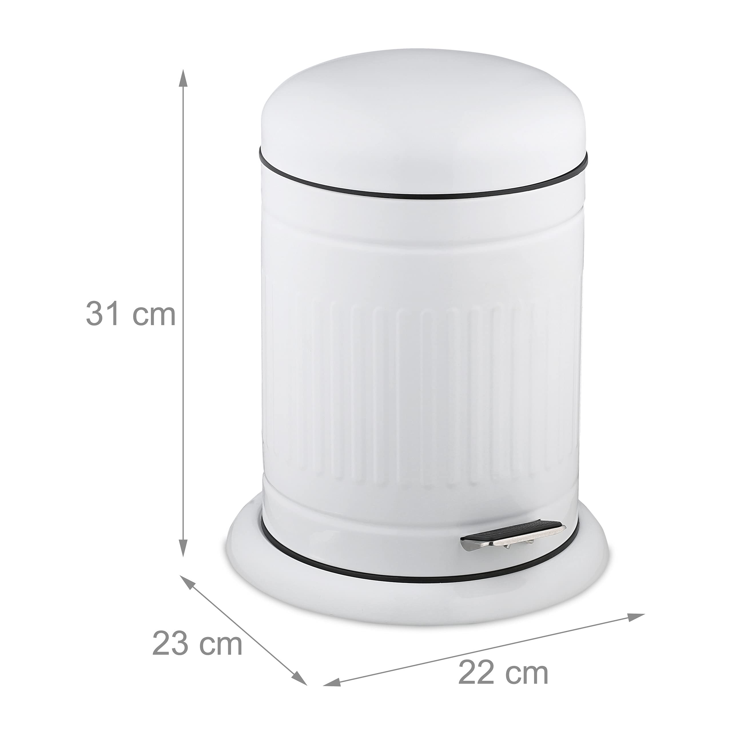 relaxdays-treteimer-3-liter-bad-kosmetikeimer-metall-mit-absenkautomatik-wei image 4