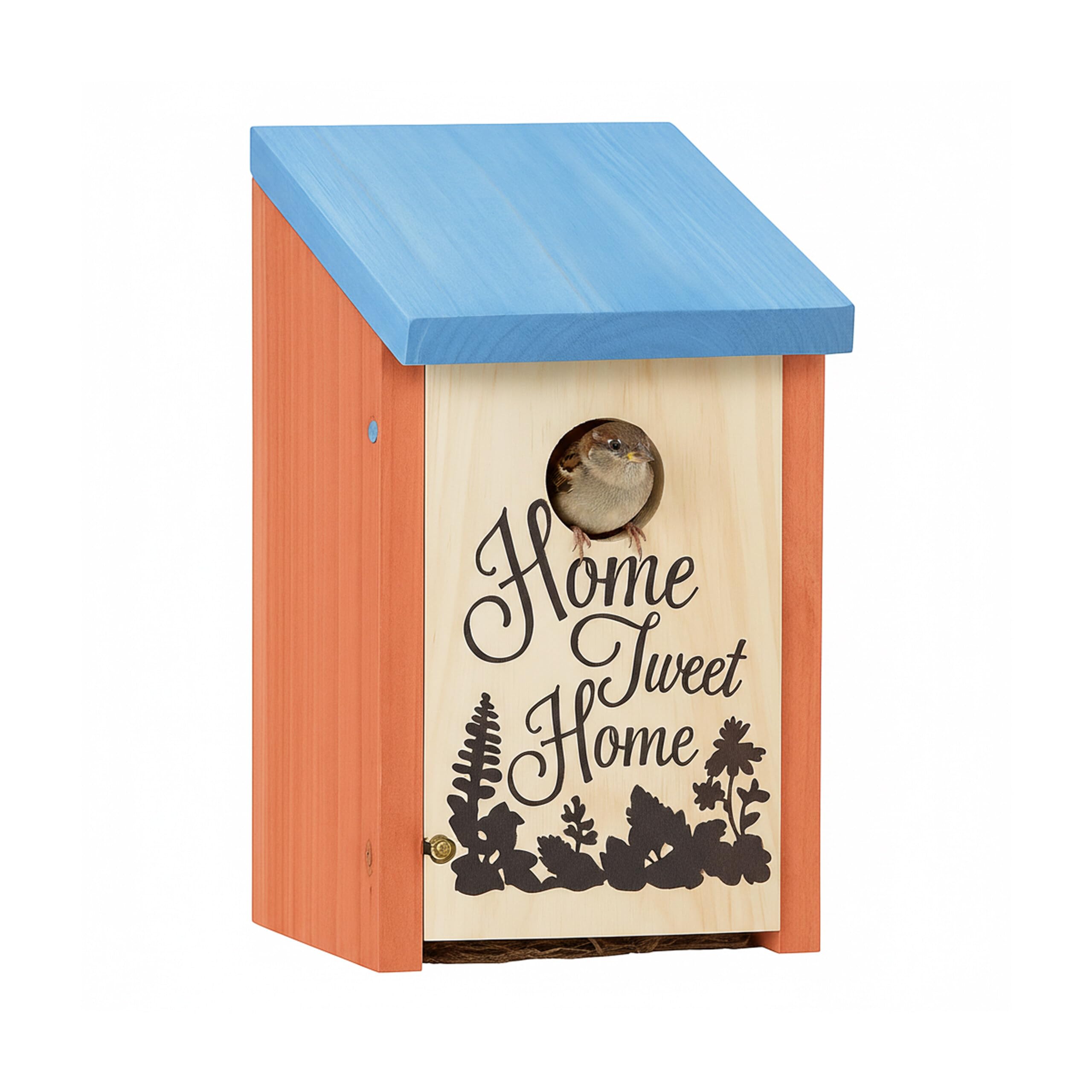 relaxdays-nistkasten-home-tweet-home-holzvogelhaus-rotgr-n-21-5-x-12-x-15-2-cm image 8