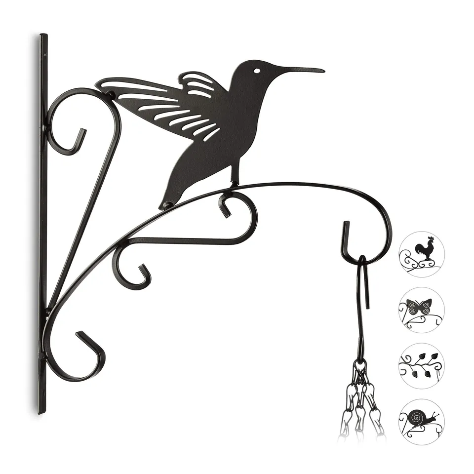 relaxdays-blumenhaken-mit-vogel-kolibri-wand-30-x-27-5-x-2-cm-schwarz image 1