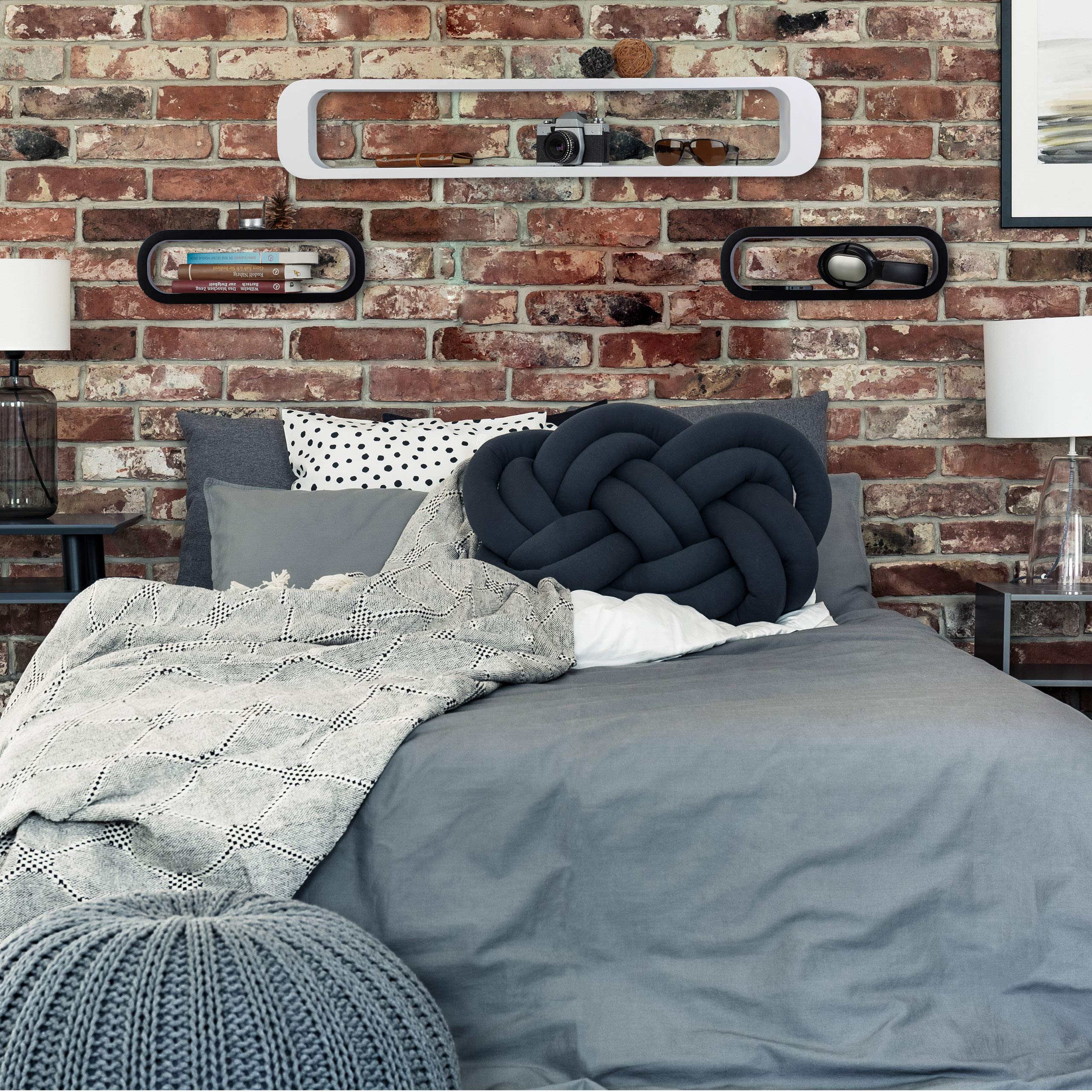 relaxdays-wandregal-lang-3er-set-dekoregal-wei-matt-lackiert-bis-10-kg-95-cm image 2