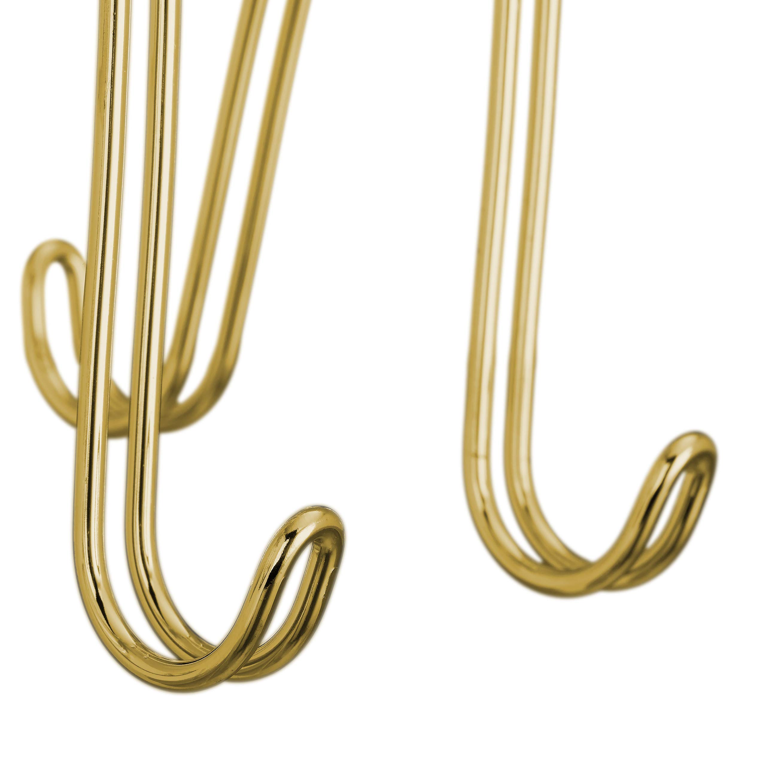 relaxdays-g-rtelhalter-krawattenhalter-metall-14-haken-gold-17x36x9-5-cm image 7