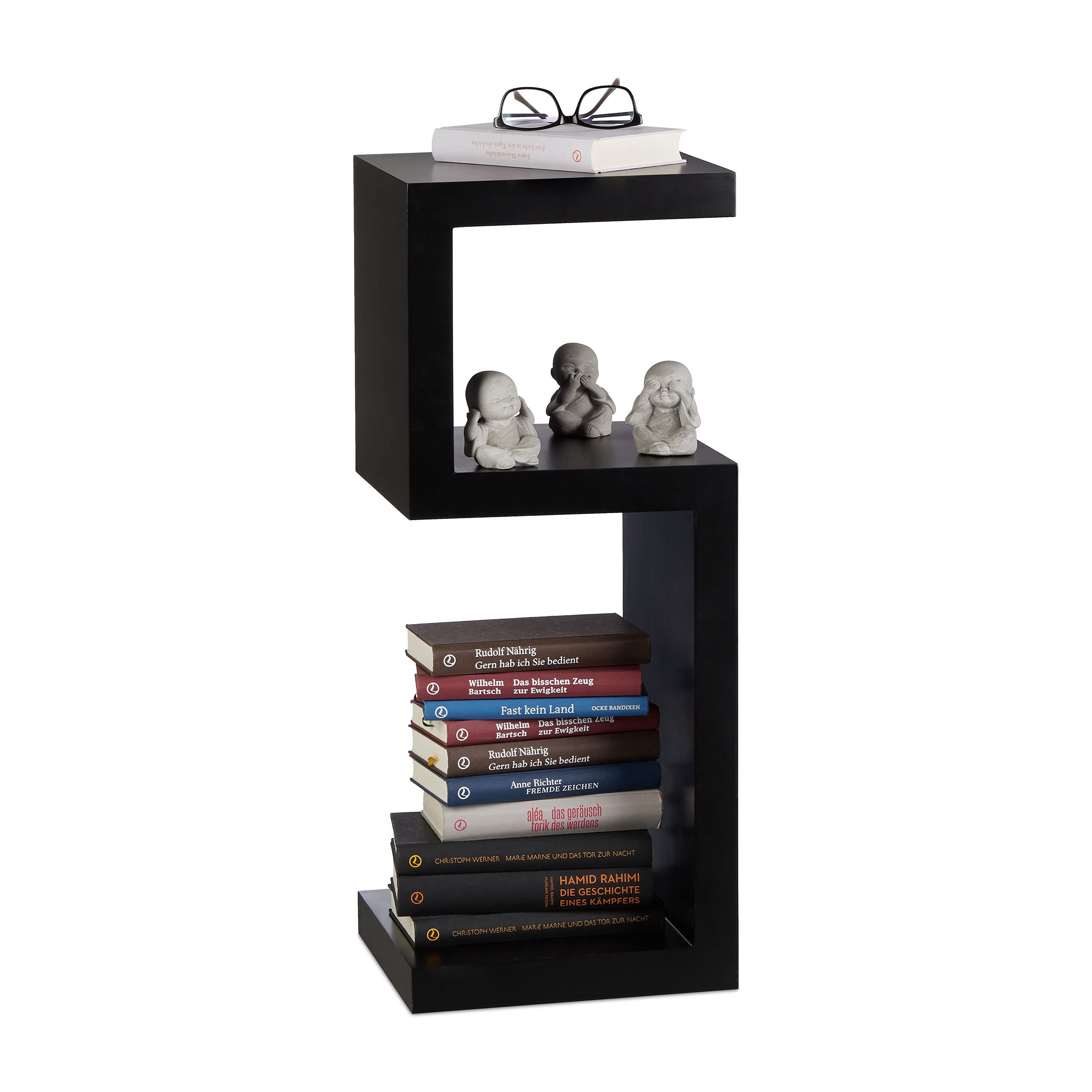 relaxdays-standregal-retro-s-form-3-etagig-75-x-30-x-30-cm-schwarz image 1