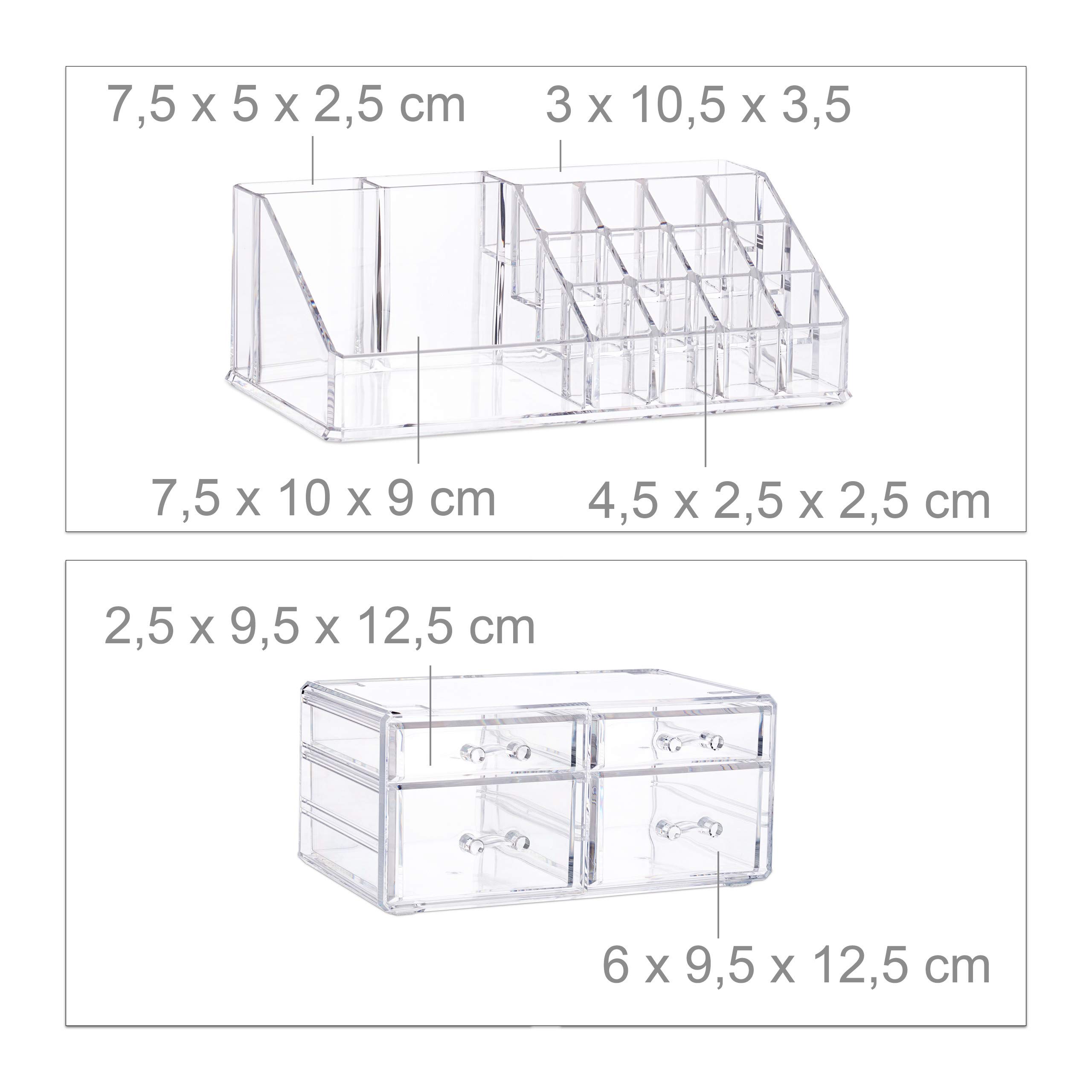 relaxdays-make-up-organizer-kosmetikregal-acryl-transparent-mit-4-schubladen image 5