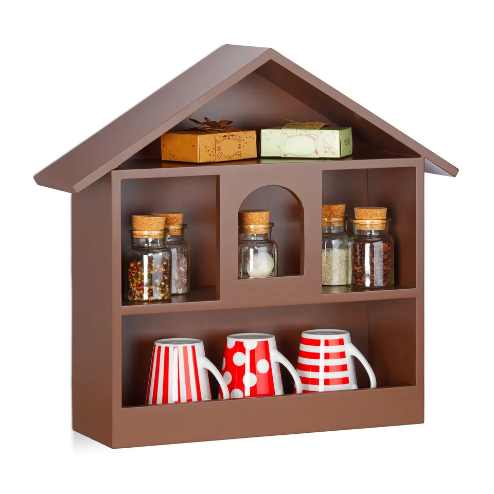 relaxdays-wandregal-hausform-schwarz-50-x-53-x-15-cm-setzkasten-3-f-cher-mdf image 1