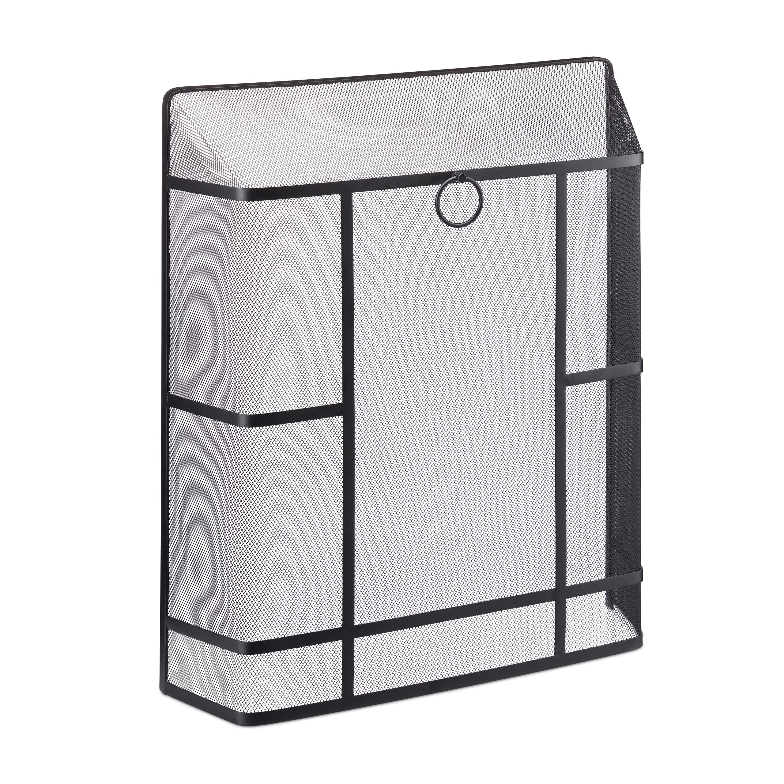 relaxdays-funkenschutzgitter-kamin-stahl-schwarz-71x61x17-cm image 1