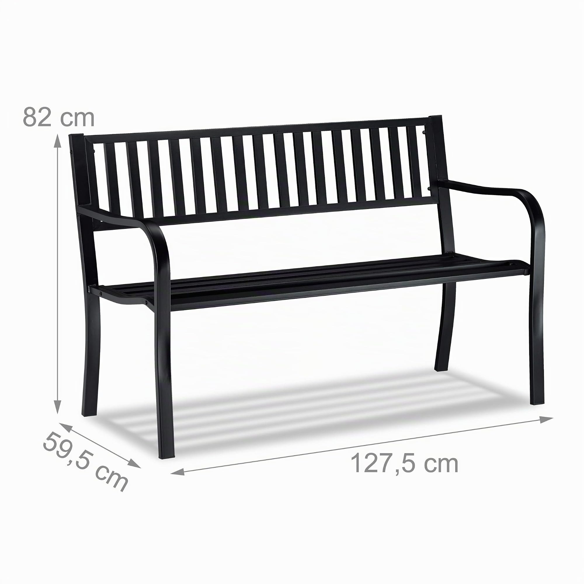 relaxdays-gartenbank-2-sitzer-metallbank-82-x-127-5-x-59-5-cm-schwarz image 3