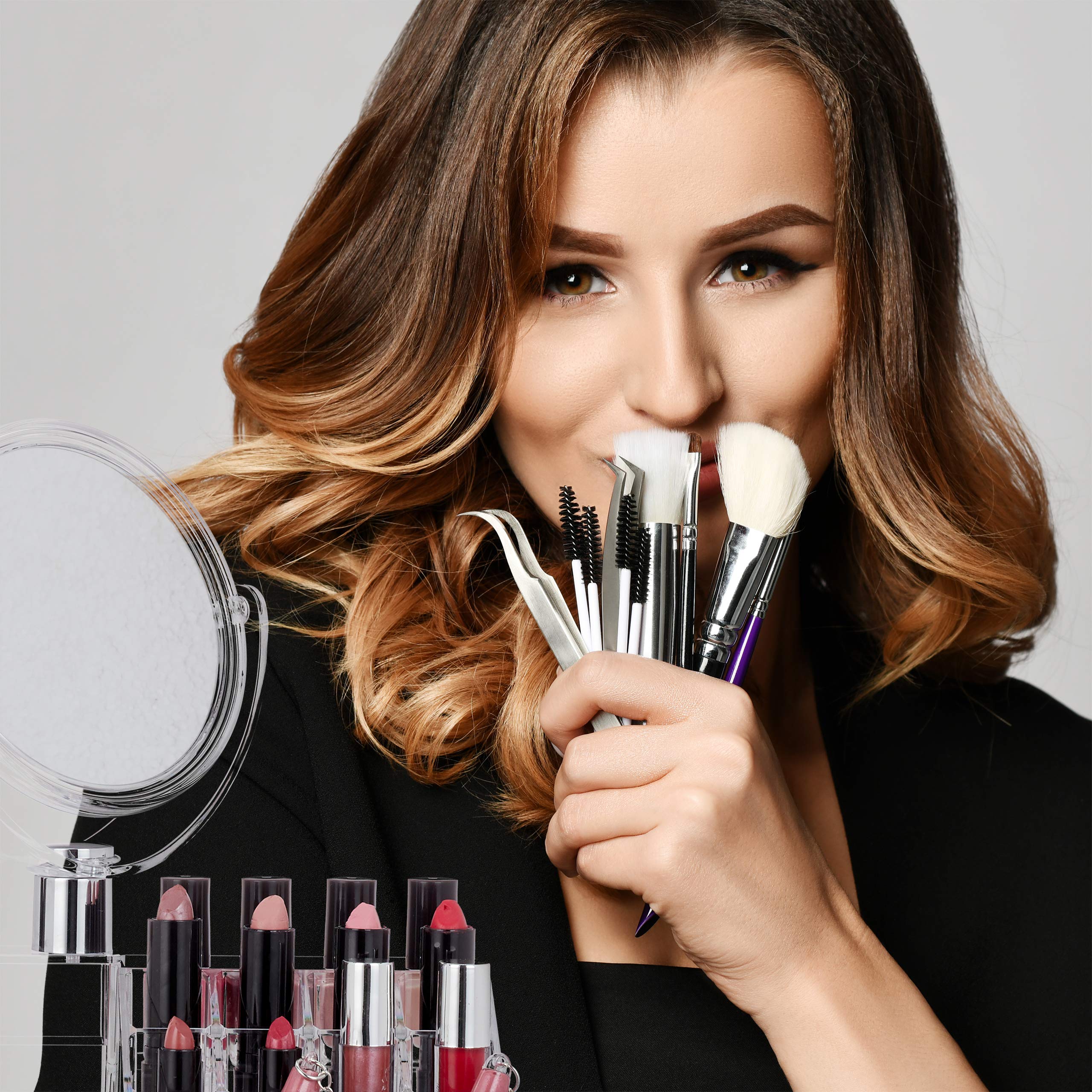 relaxdays-make-up-organizer-16-f-cher-mit-spiegel-transparent image 5