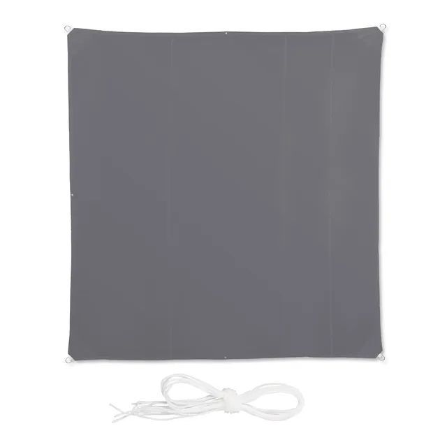 relaxdays-sonnensegel-quadratisch-5x5-m-polyester-grau image 1