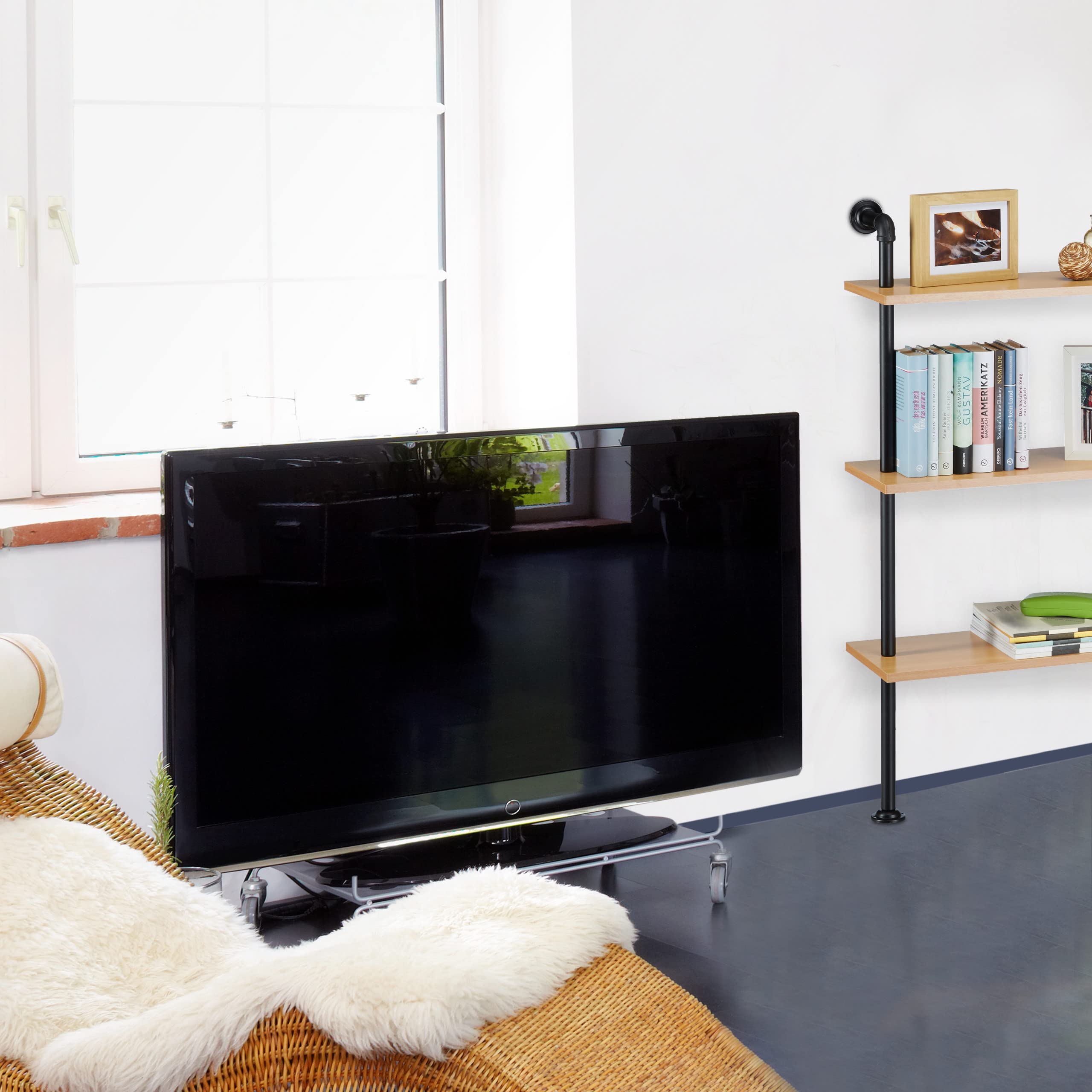 relaxdays-wandregal-industrie-3-ablagen-112-5x60x24-cm-natur image 5