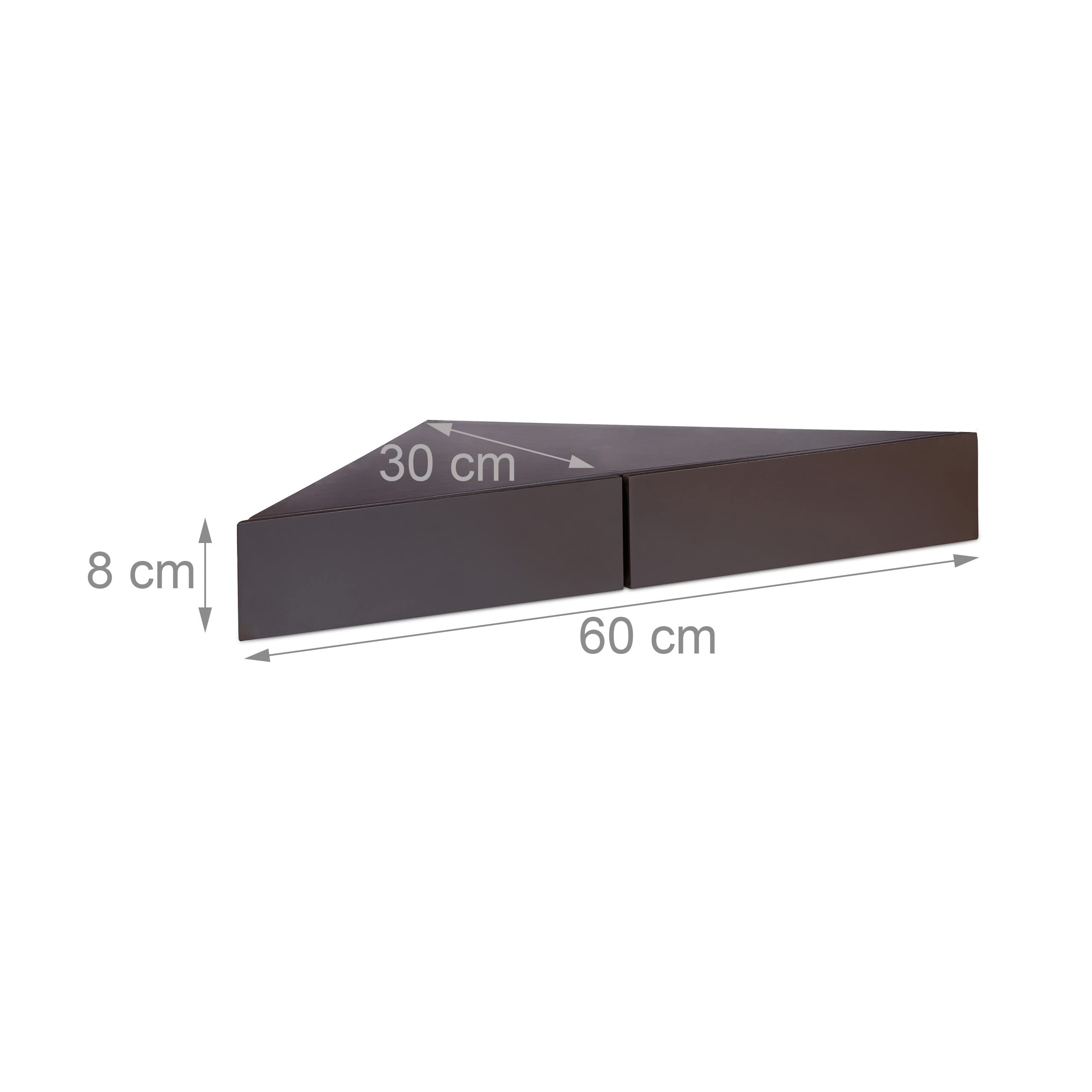 relaxdays-eck-wandregal-dreieck-mit-2-schubladen-mdf-8-x-60-x-30-cm-braun image 3