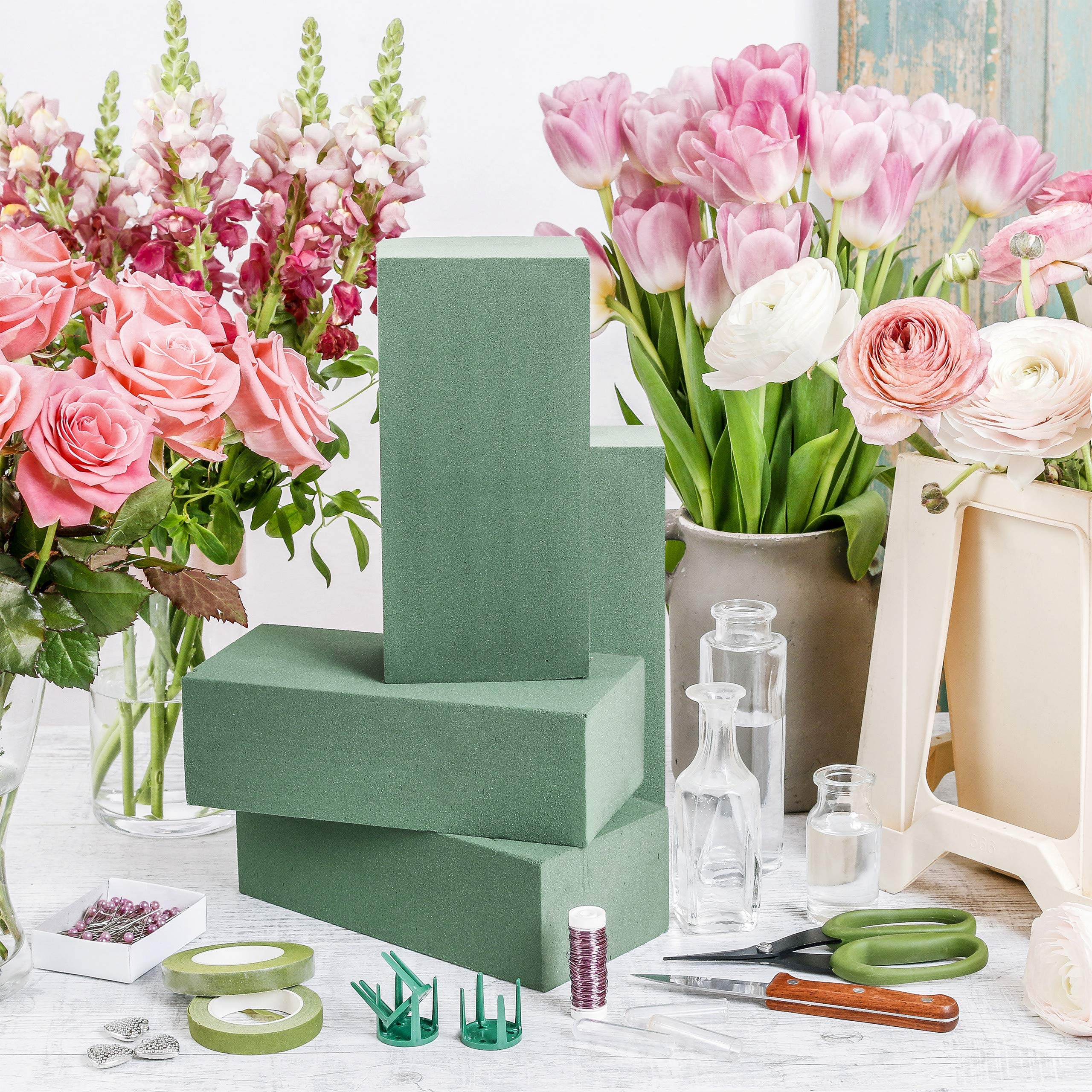 relaxdays-steckschaum-f-r-frischblumen-4er-set-8-x-23-x-11-cm-gr-n image 2