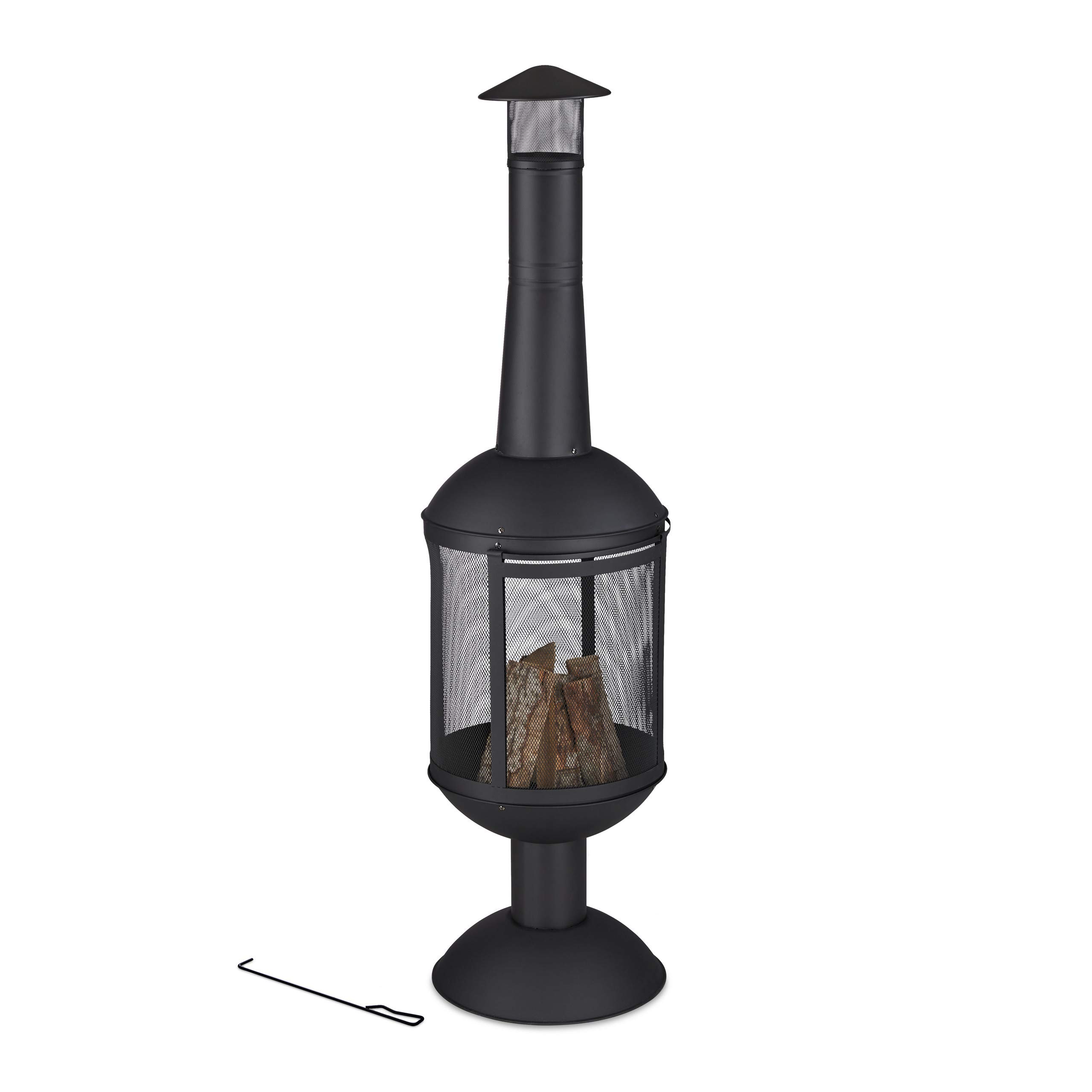 relaxdays-terrassenofen-gartenkamin-stahl-schwarz-hxd-190-x-50-cm image 1