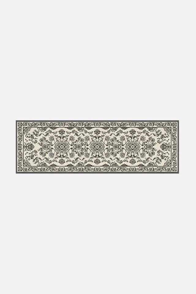 teppana-elva-grau-stufenmatte-waschbar-persisch-schwarz-weiss image 1