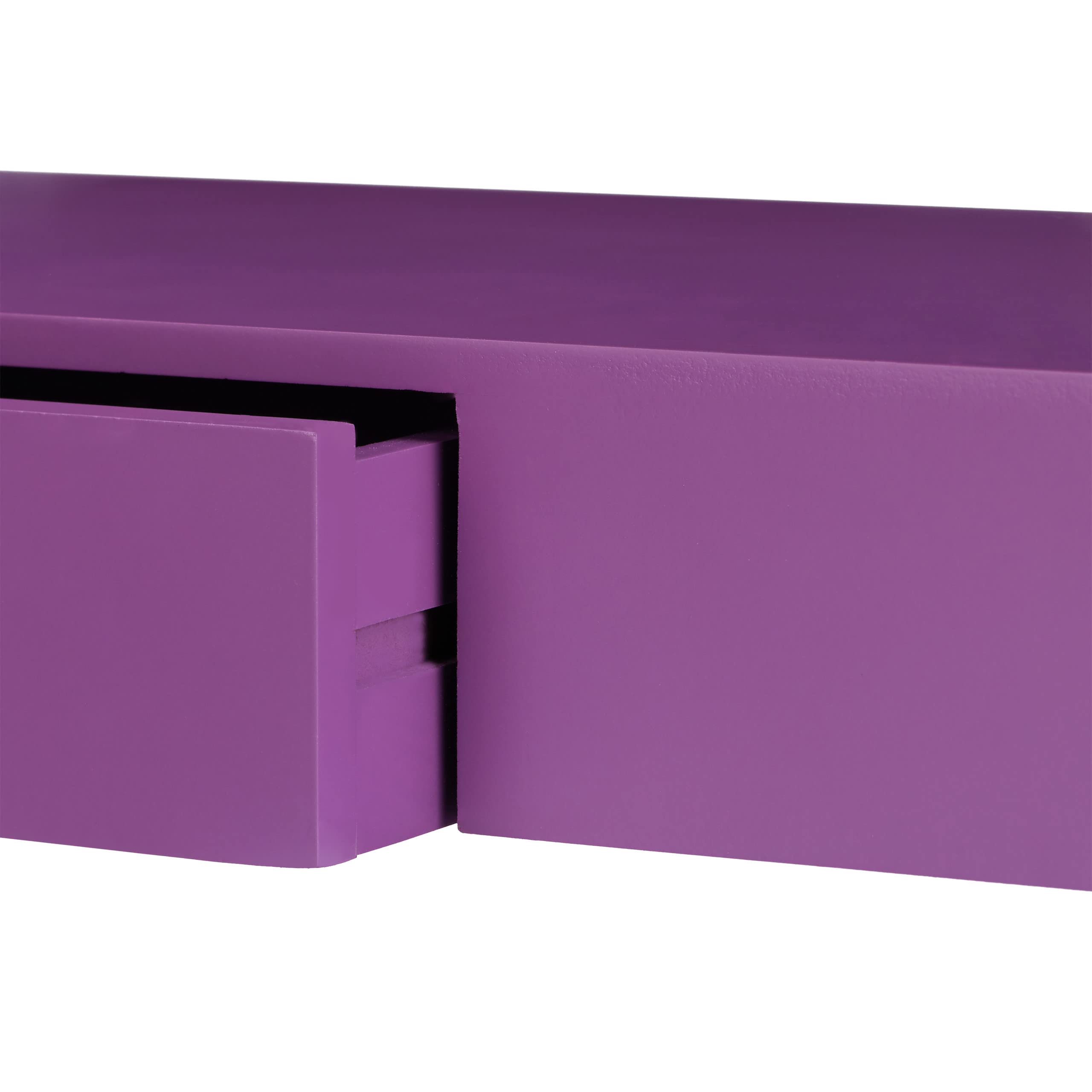 relaxdays-wandregal-mit-schublade-25-cm-tief-violett-mdf image 6