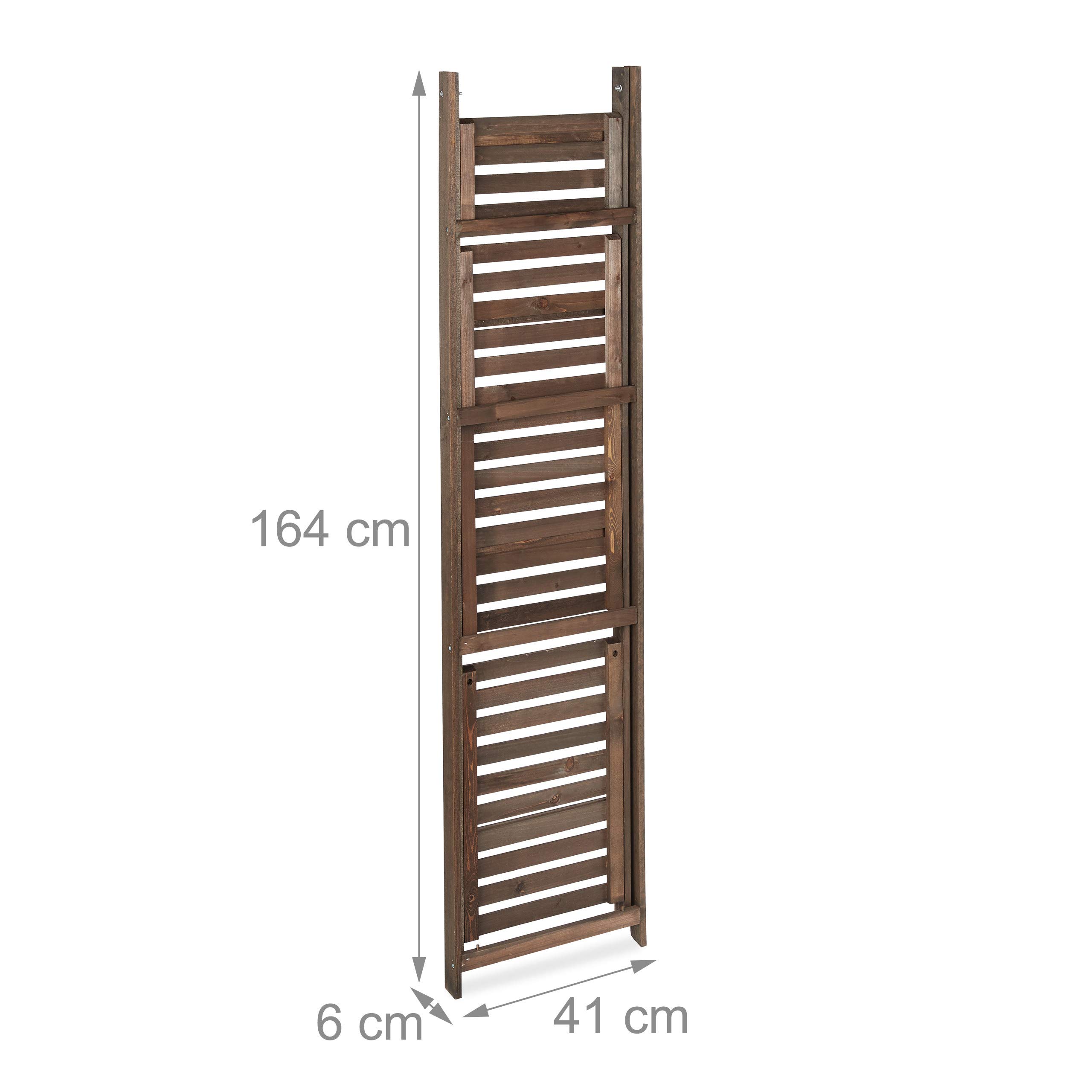 relaxdays-blumentreppe-4-stufig-holz-klappbar-dunkelbraun-160x41x49-cm image 6