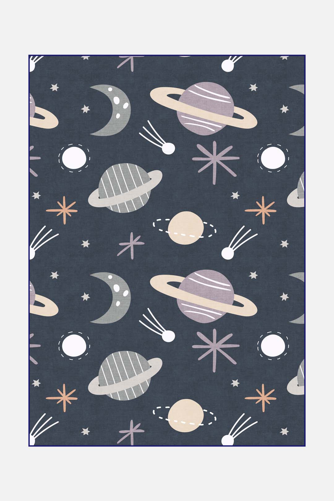 teppana-weltraum-planeten-teppich-waschbarer-kinder-teppich-blau image 1