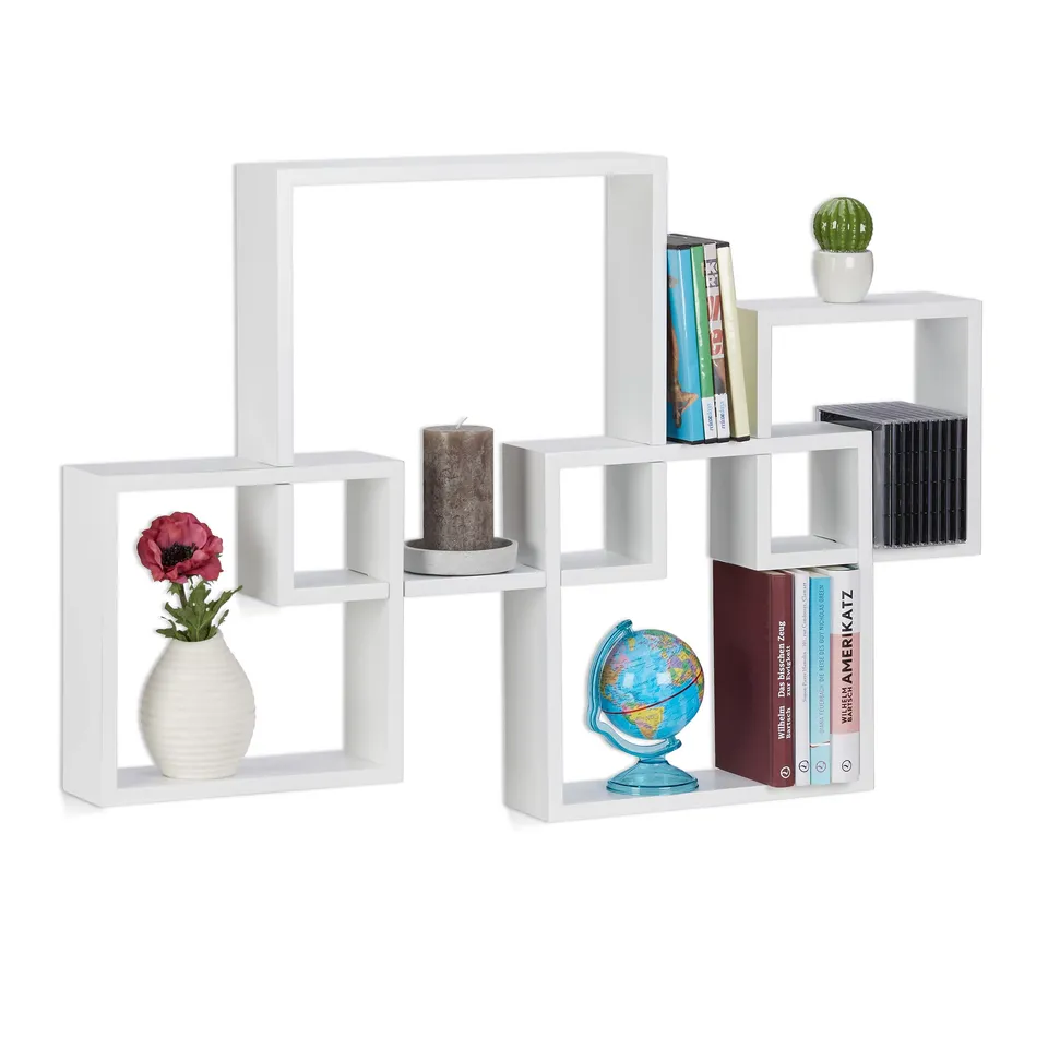 relaxdays-w-rfelregal-4er-set-wei-cube-wandboard-freischwebend-mdf image 1