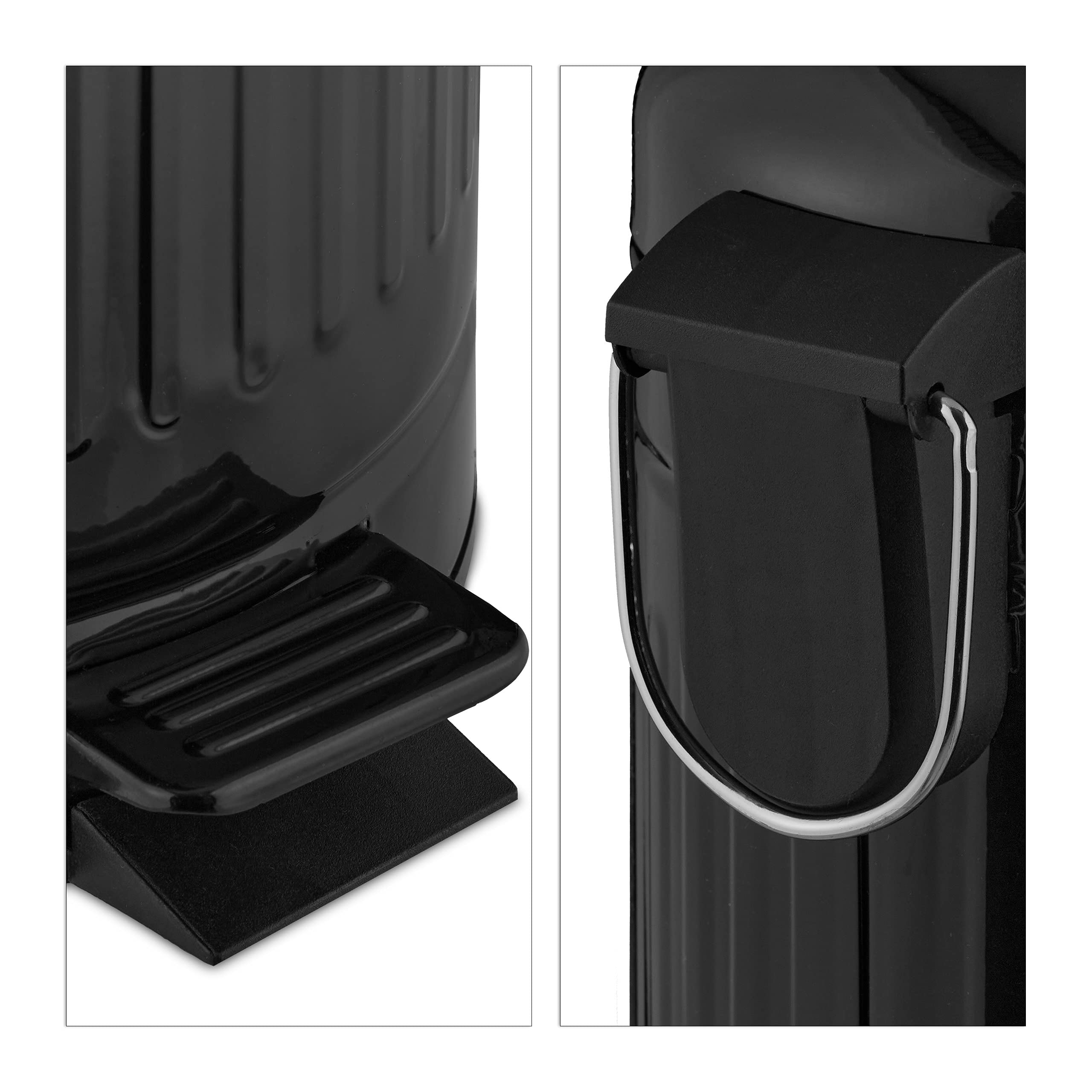 relaxdays-treteimer-5-l-metall-schwarz-mit-absenkautomatik image 8