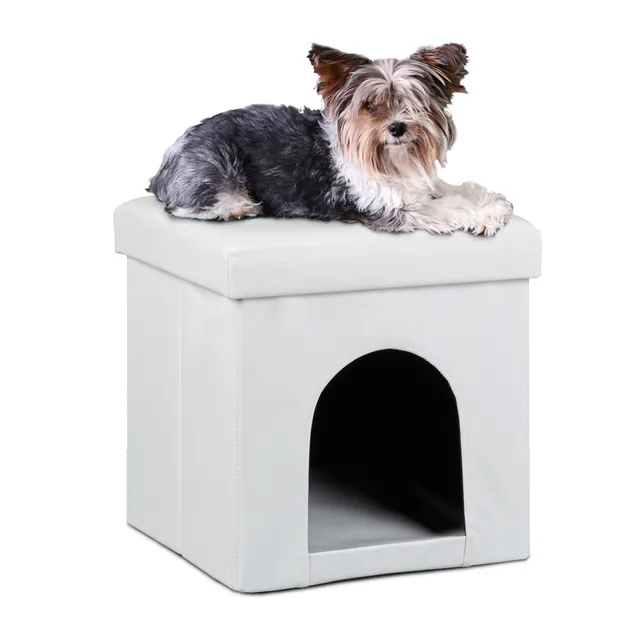 relaxdays-hundebox-sitzhocker-38x38x38-cm-wei-bis-300-kg image 1
